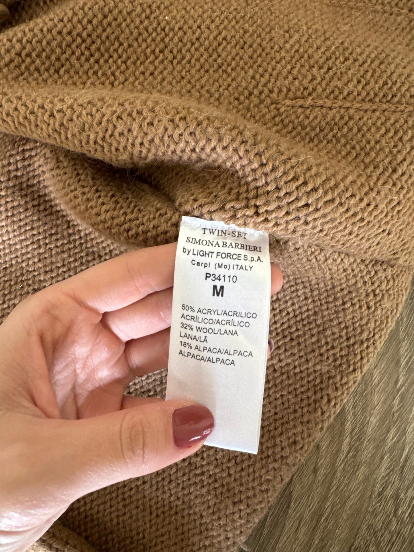 Jerse TwinSet din 50% lână și alpaca (mărimea S)