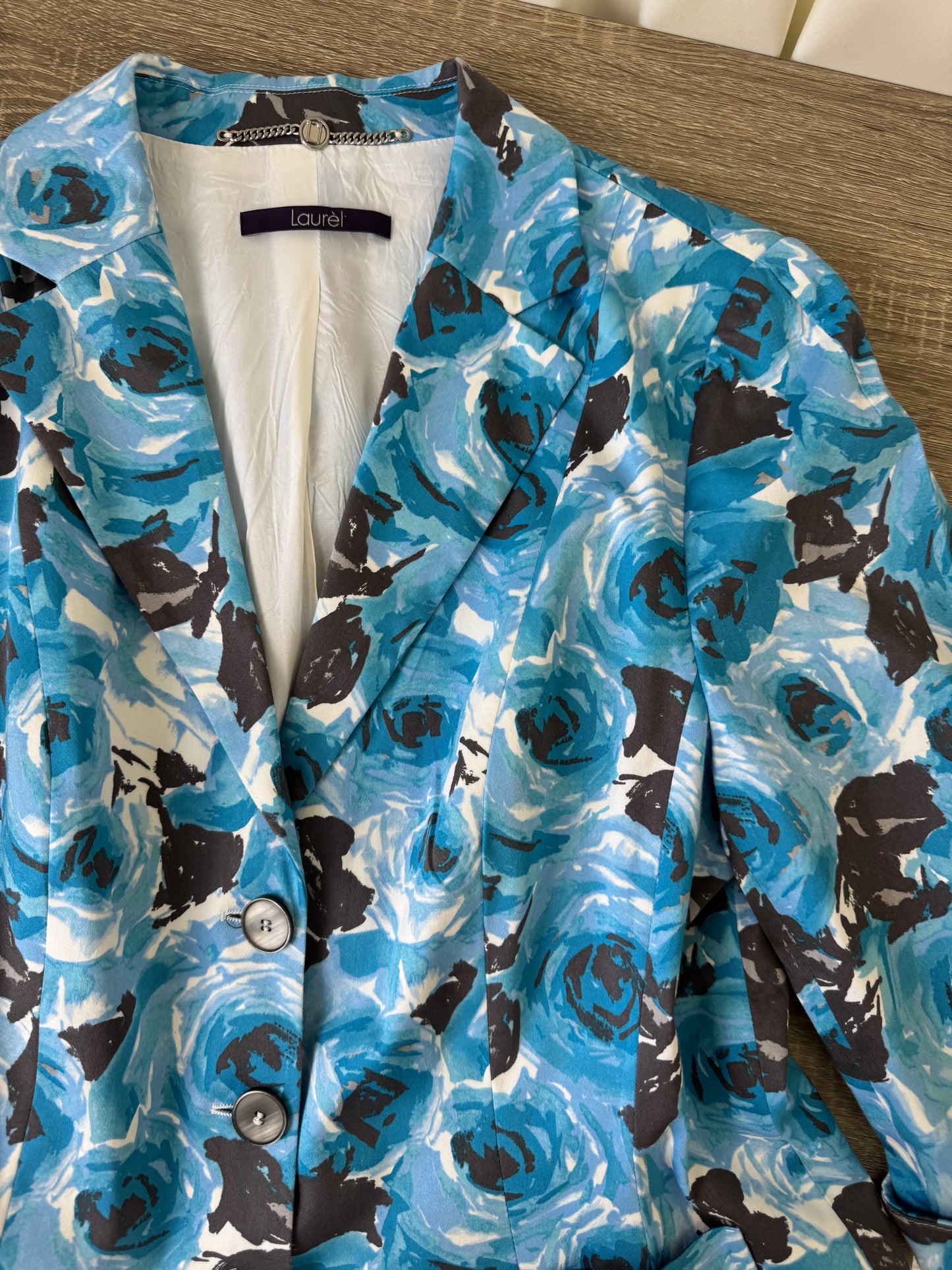Sacou de vară LAUREL din 97 % bumbac cu print floral și mâneci 3/4 ( mărimea L)