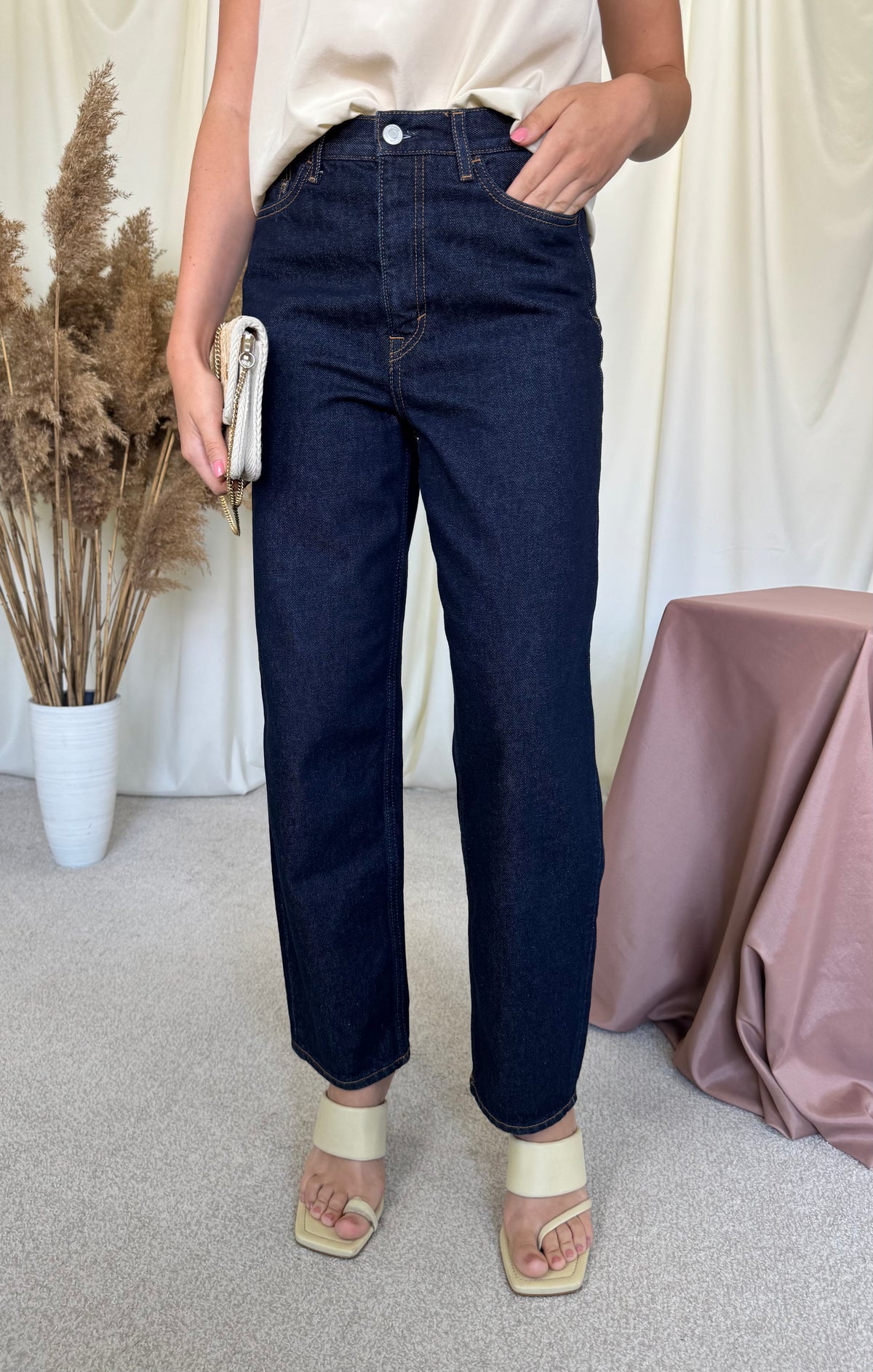 Blugi COS din bumbac, high rise & ankle length ( marimea 26/S)