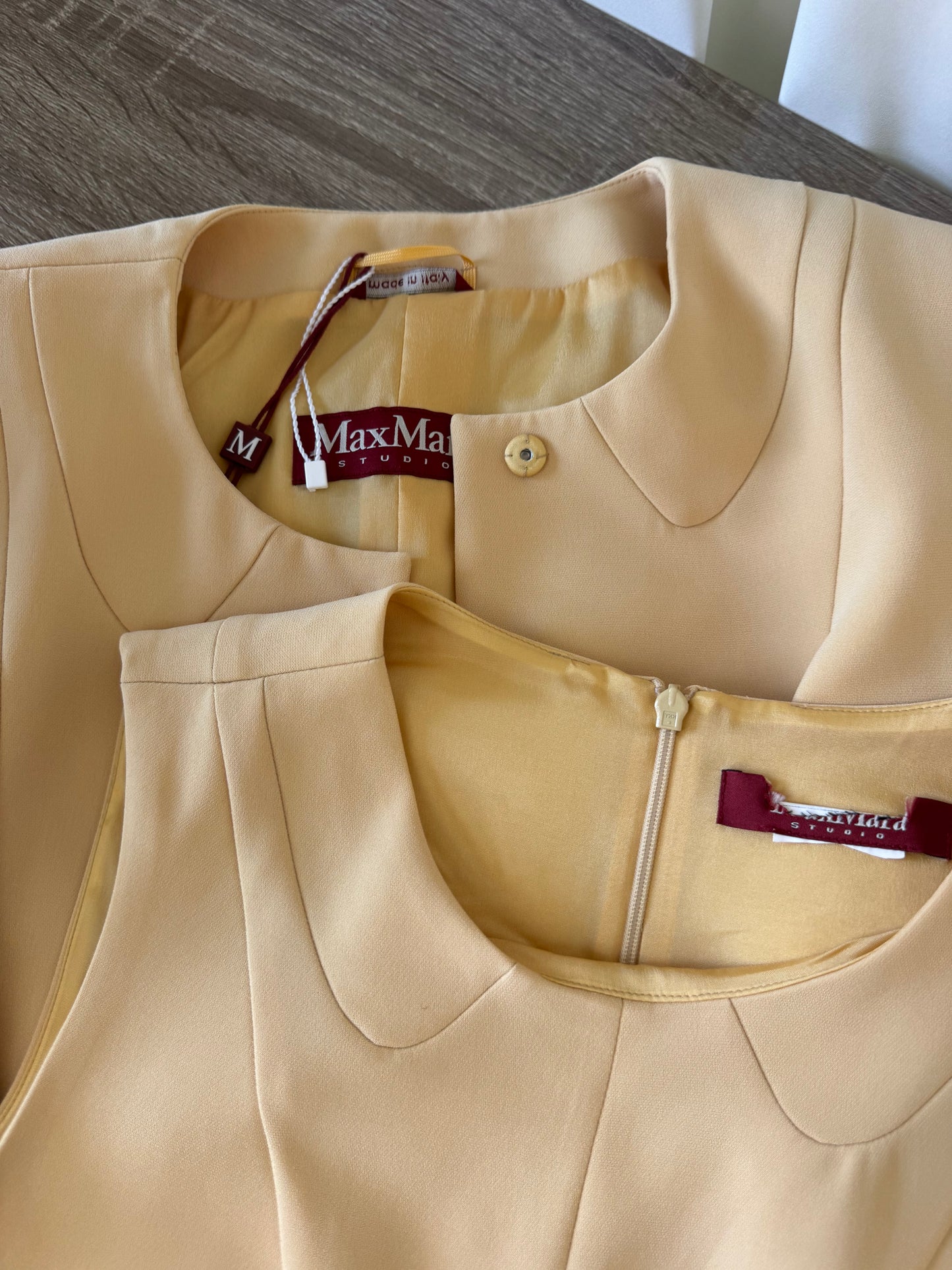 Costum MAX MARA, sarafan + sacou/ jachetă ( mărimea S/M)