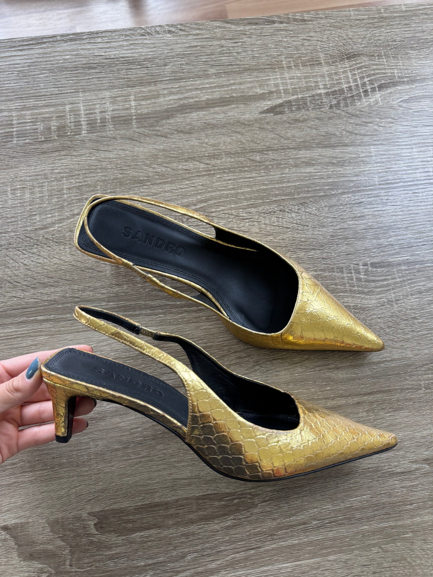 Pantofi Sandro Paris din piele naturală ( mărimea 39)