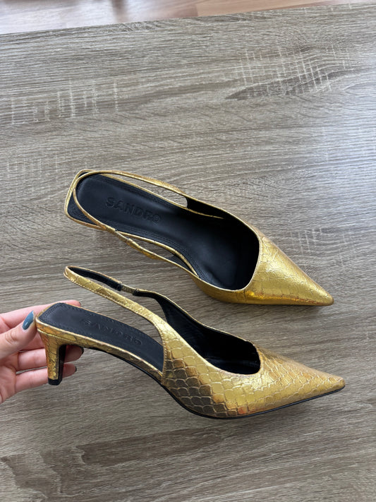 Pantofi Sandro Paris din piele naturală ( mărimea 39)
