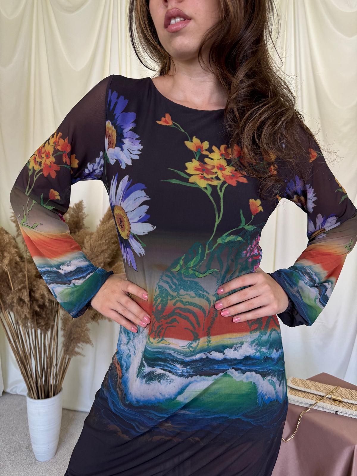 Rochie Desigual cu print superb ( mărimea S, M)