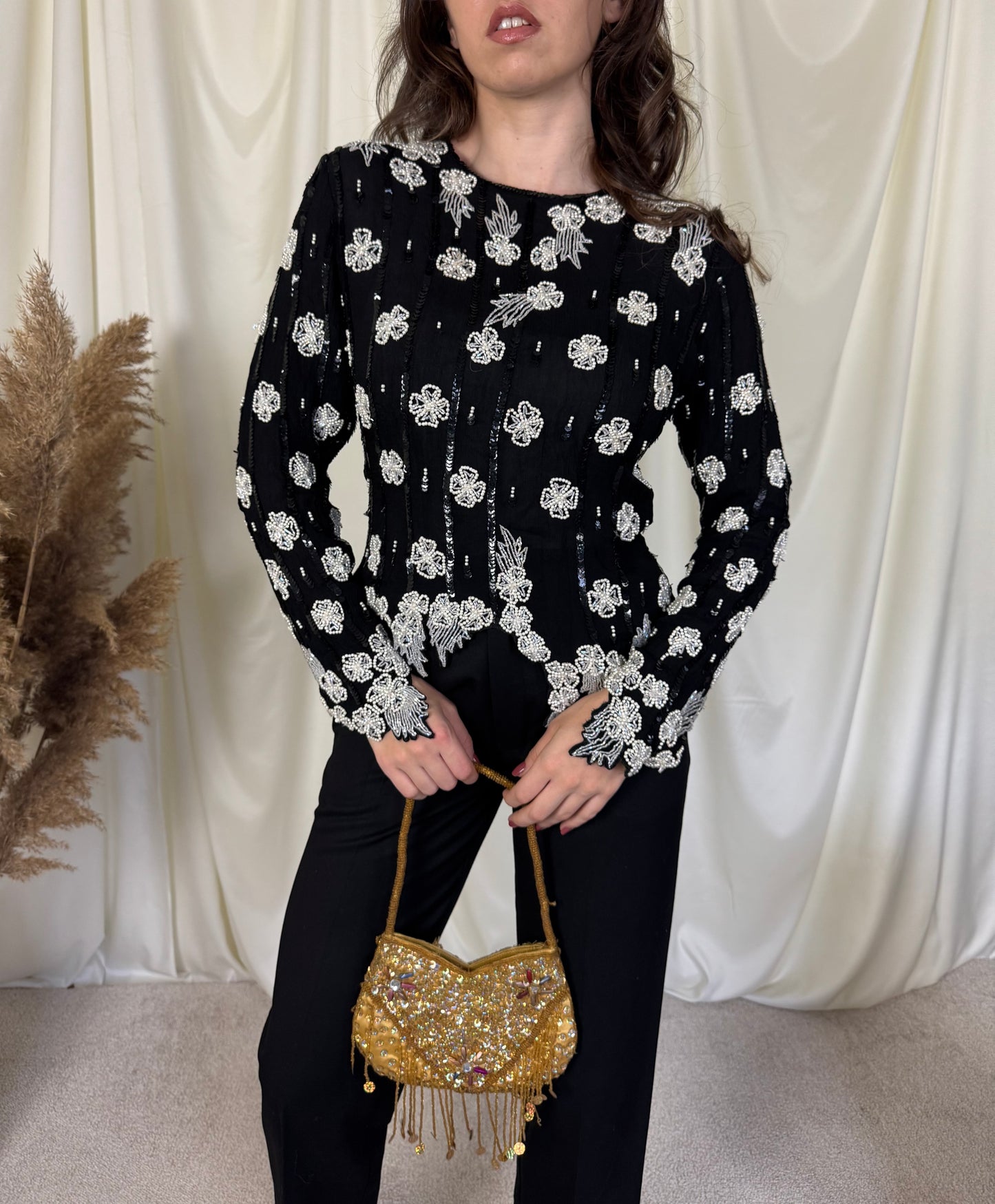 Piesa vintage din mătase ( S)