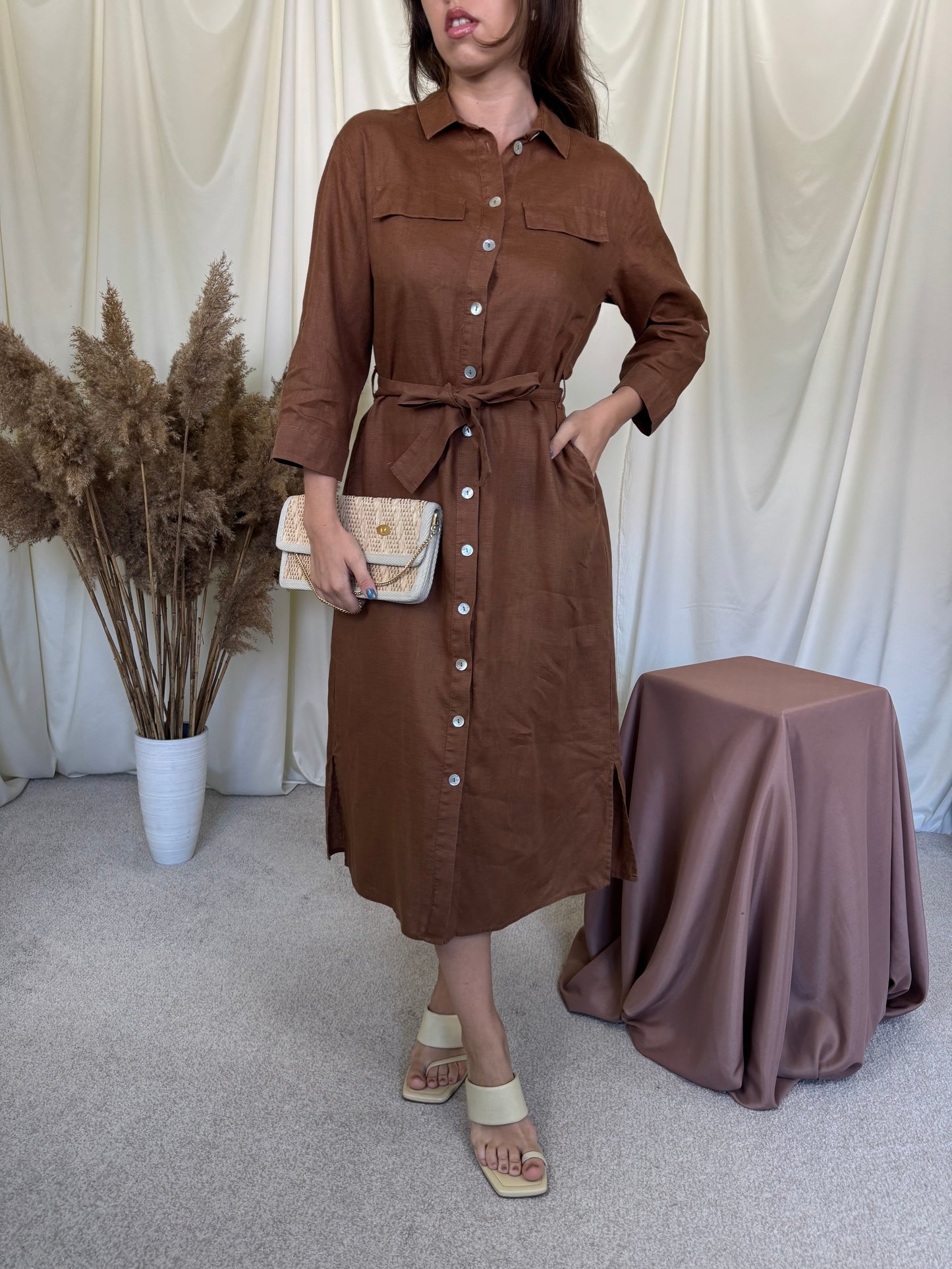 Rochie GERRY WEBER din 100% in cu cordon pentru marcarea taliei ( mărimea S/M)