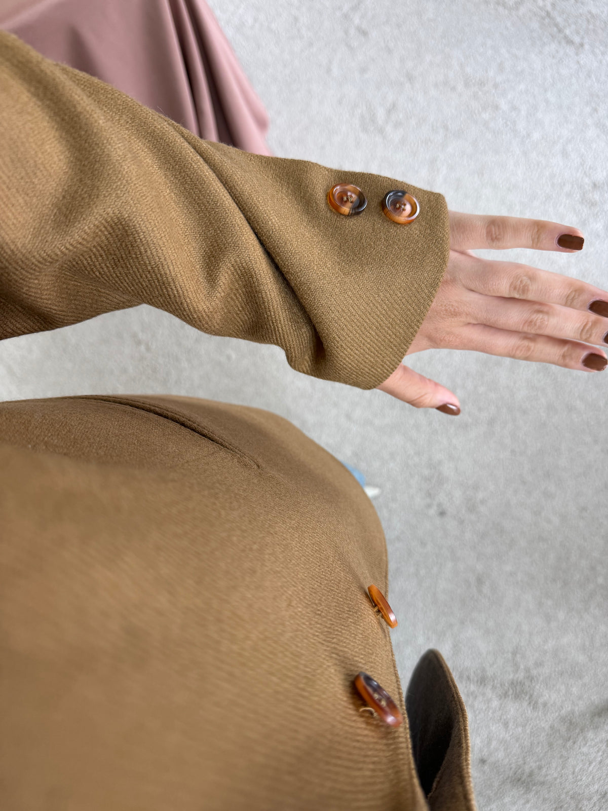 Sacou vintage superb din stofă de 100% lână calitativă ( mărimea S/M)