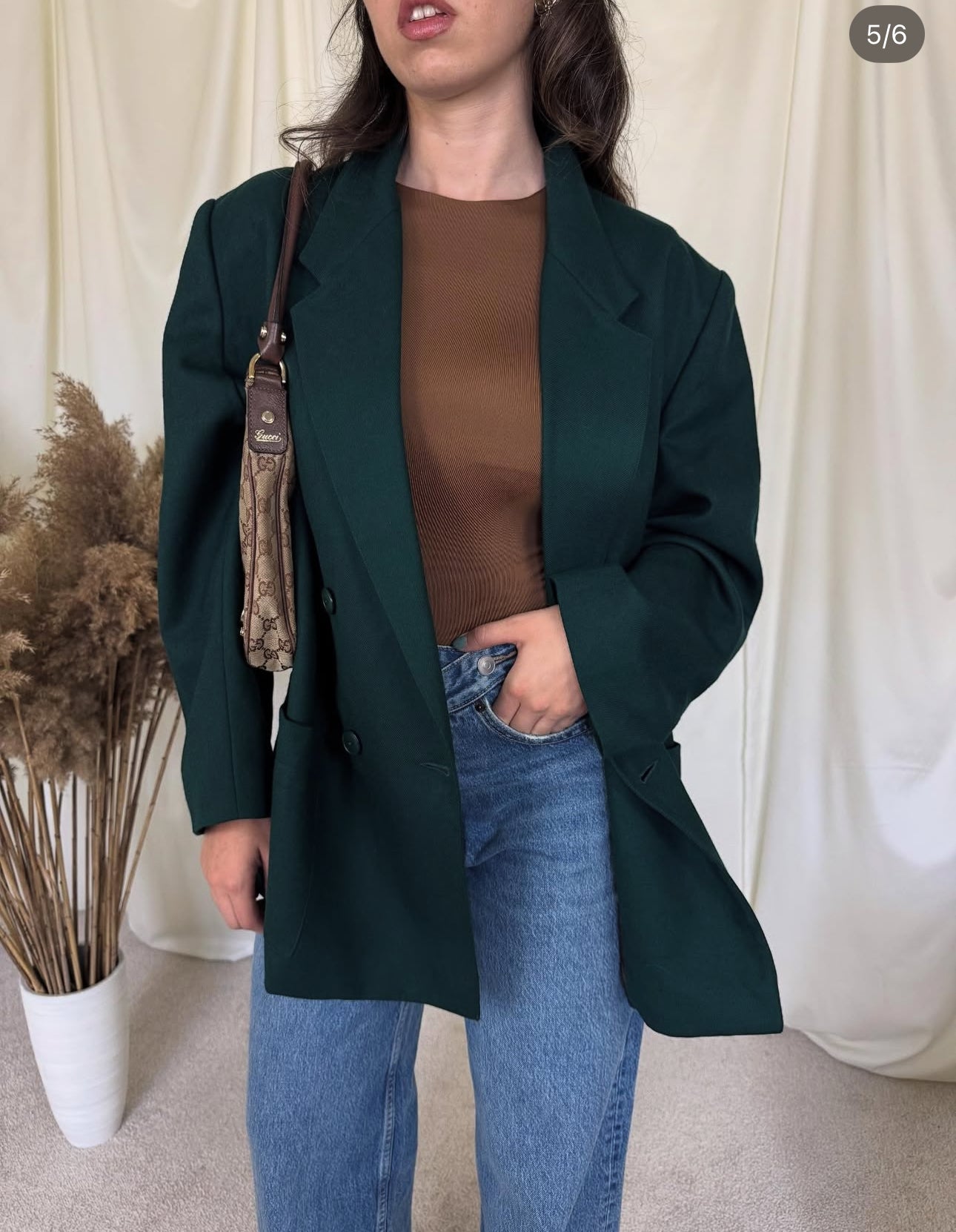 Sacou vintage oversized din lână( mărimea L-XL)