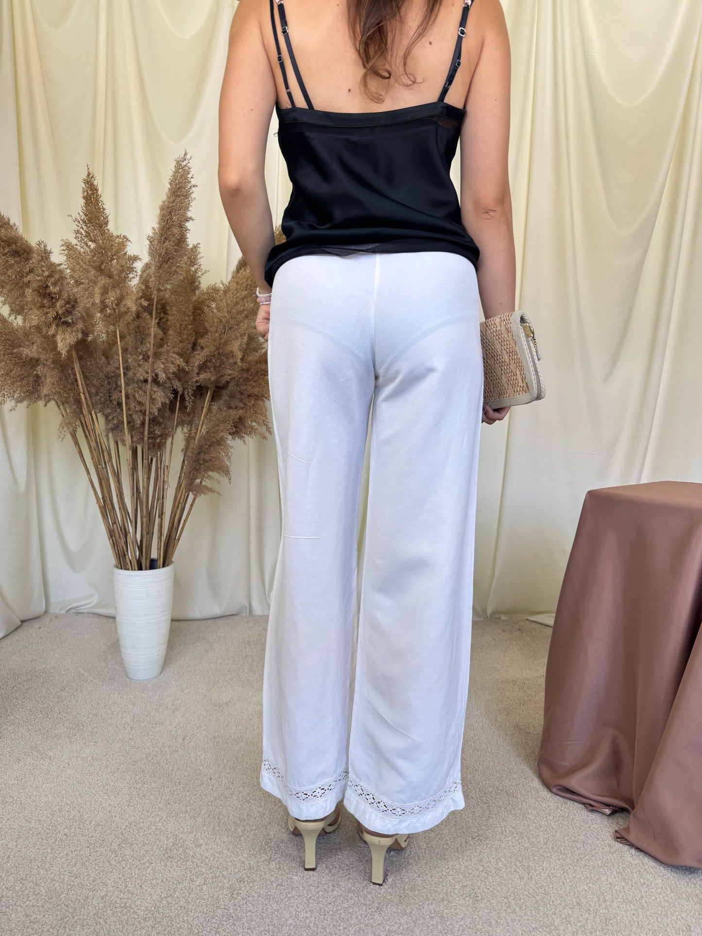 Pantaloni SANTACROCE din 100% in cu talie medie ( mărimea XS/S)