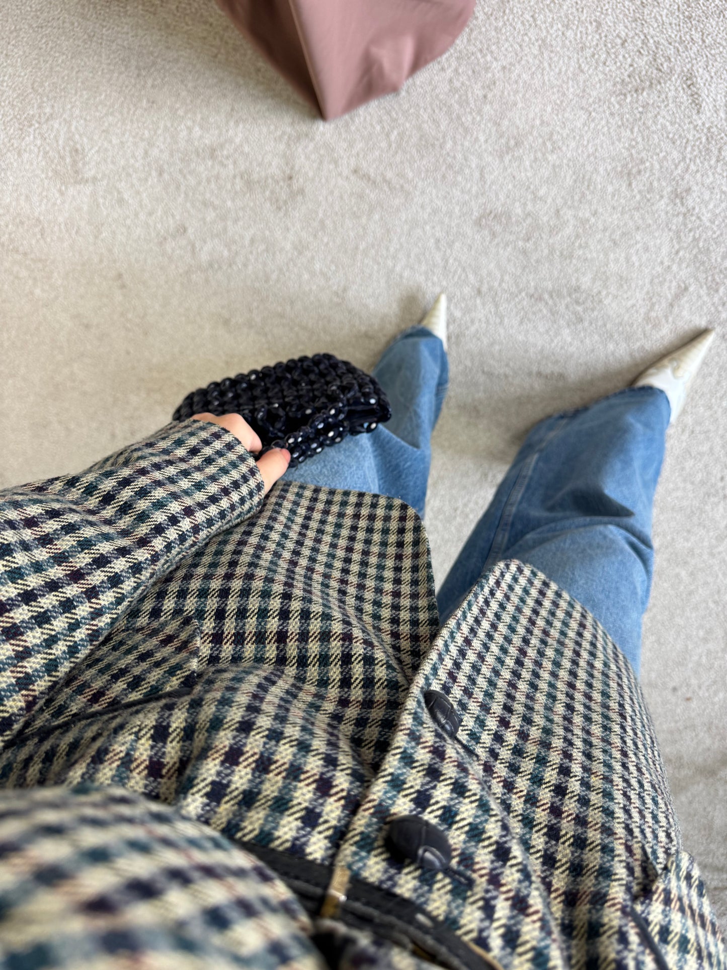 Sacou vintage cu detalii din catifea ( mărimea M)