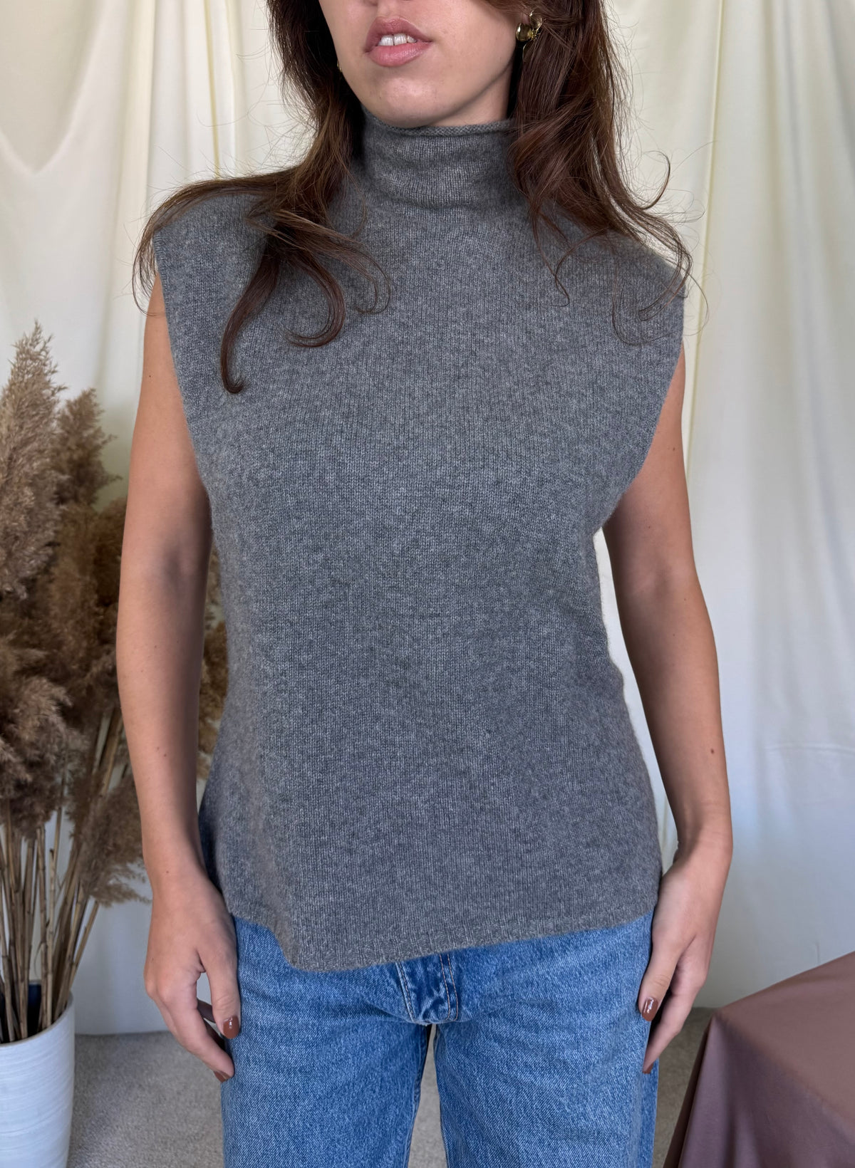 Top vintage din 100% cașmir moale ( mărimea M-XL)