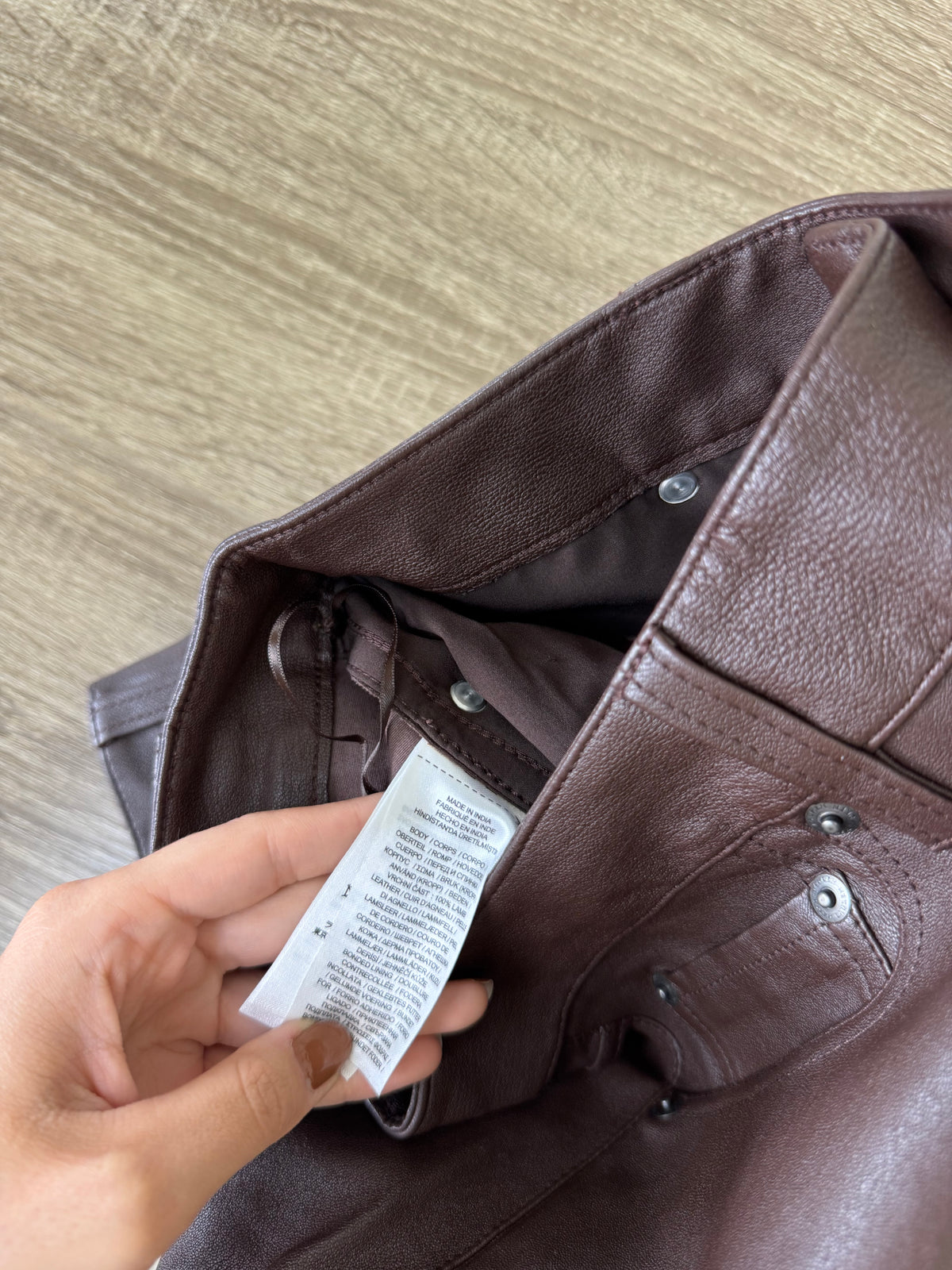 Pantalon premium RALPH LAUREN din 100% piele naturala cu talie înaltă ( mărimea M)