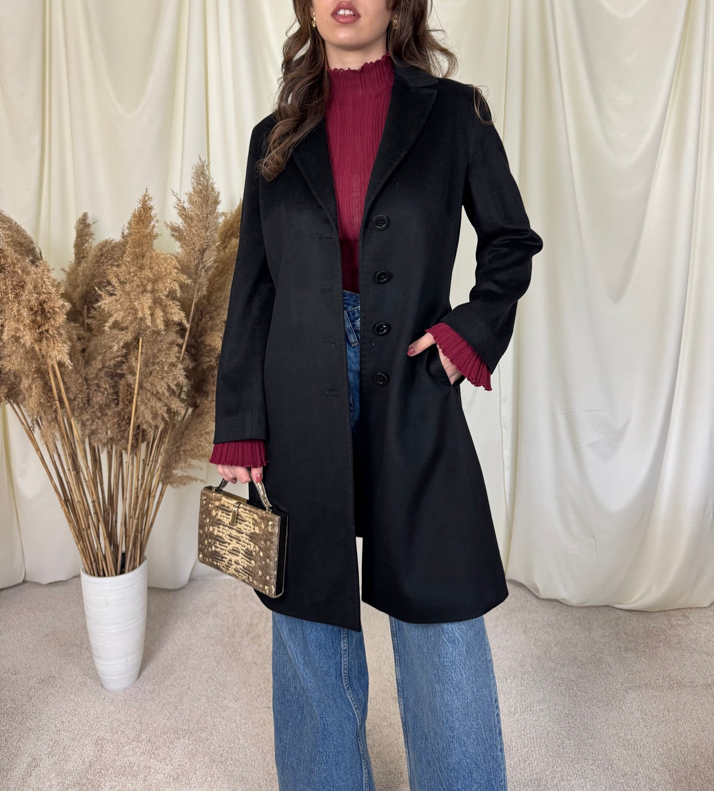 Palton luxury CINZIA ROCCA x LORO PIANA ( mărimea S-M)