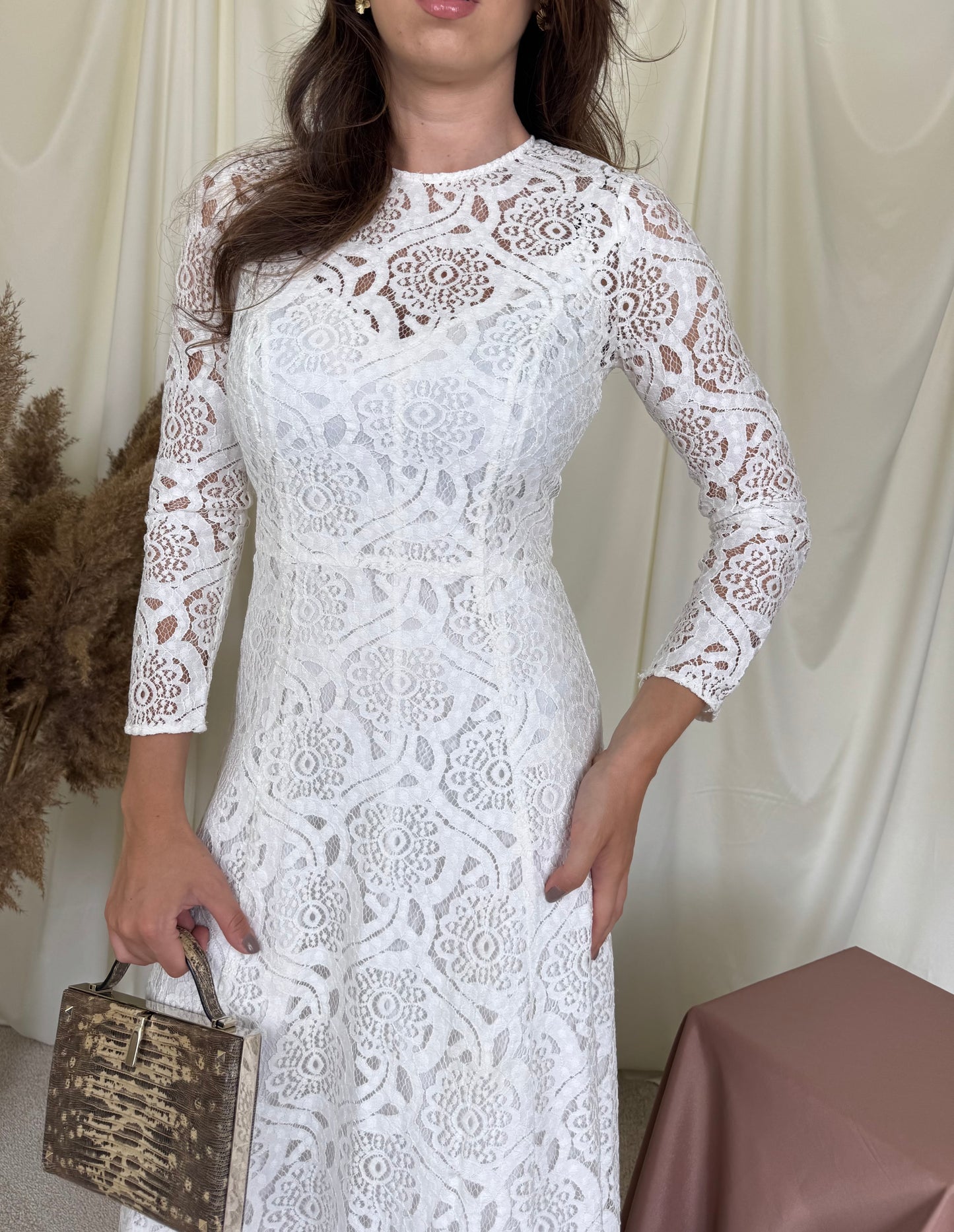 Rochie bridal IVY&OAK din dantelă + rochie furou( mărimea S)