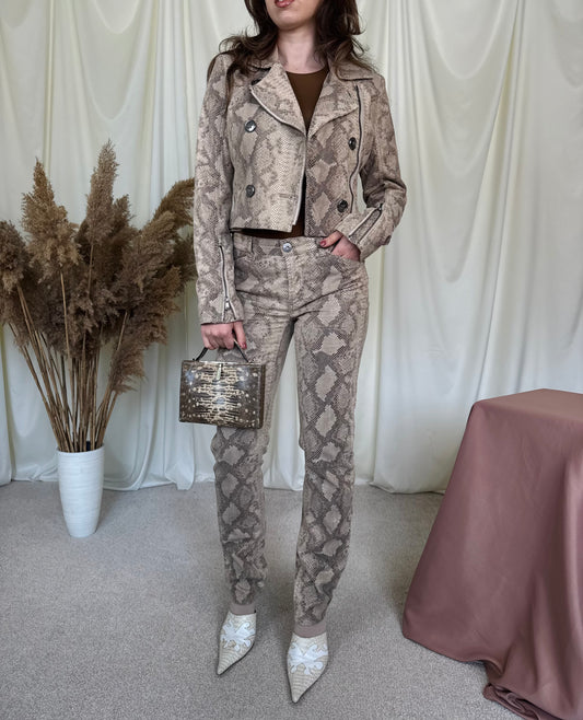 Costum snake, jachetă și pantalon 
(Mărimea XS-S)
