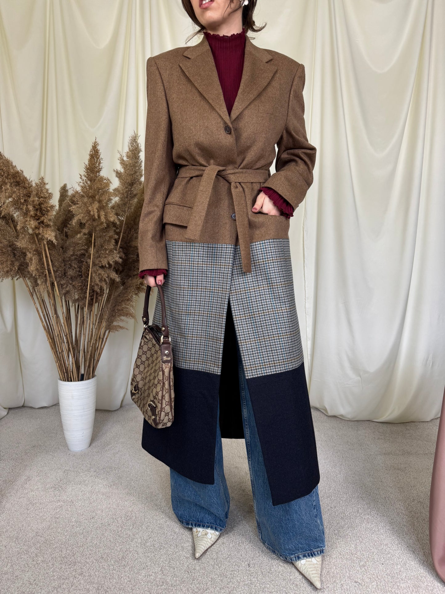 Palton din lână și cașmir unicat ( M)