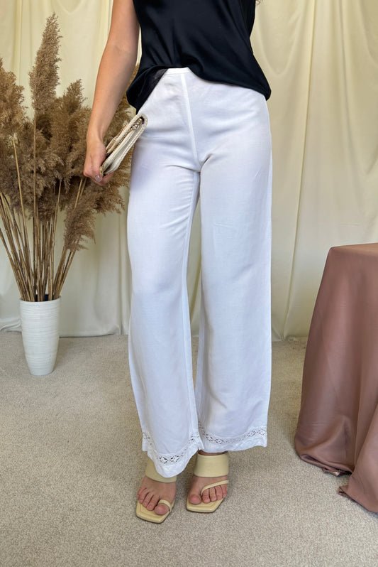 Pantaloni SANTACROCE din 100% in cu talie medie ( mărimea XS/S)