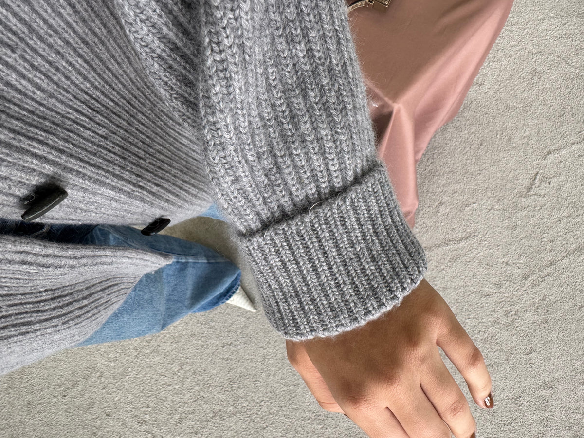 Cardigan premium MARC CAIN din lana și angora, fit oversized ( marimea M/L)