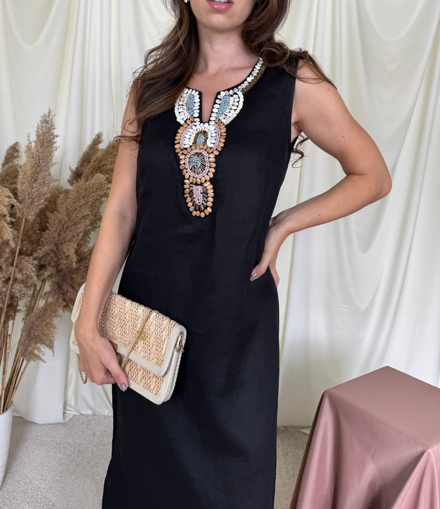 Rochie de vară din 100% incu aplicații (mărimea S/M)