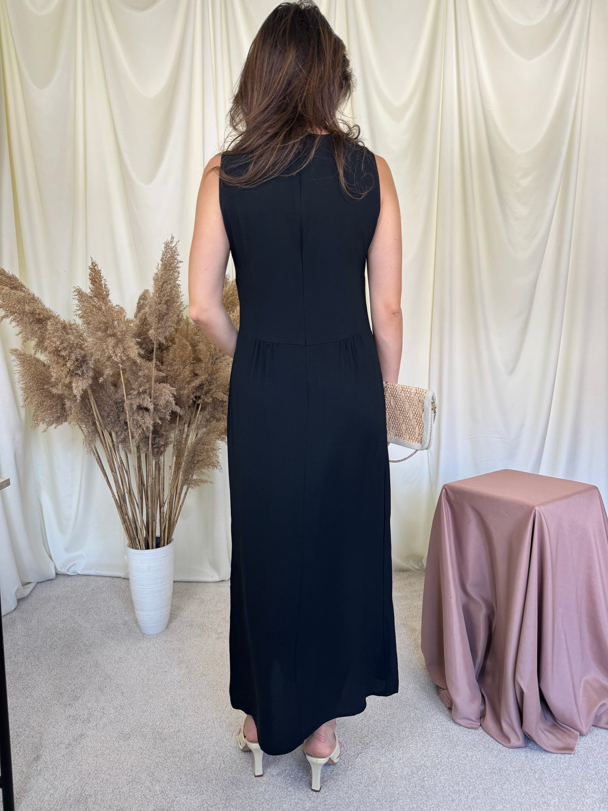 Rochie luxury Bally cu talie marcata și năsturei inscripționați ( mărimea S/M)