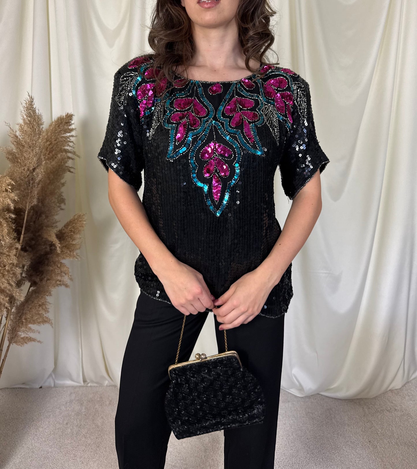 Piesa vintage din mătase naturala ( mărimea M)