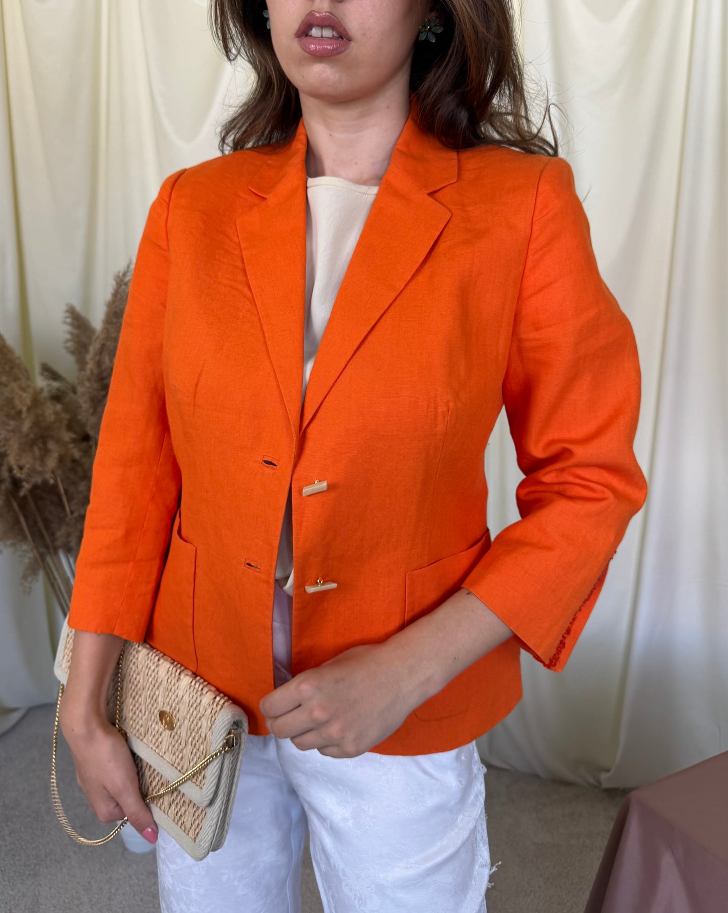 Sacou vintage Salvatore Ferragamo de vară din 100% in ( mărimea S/M)