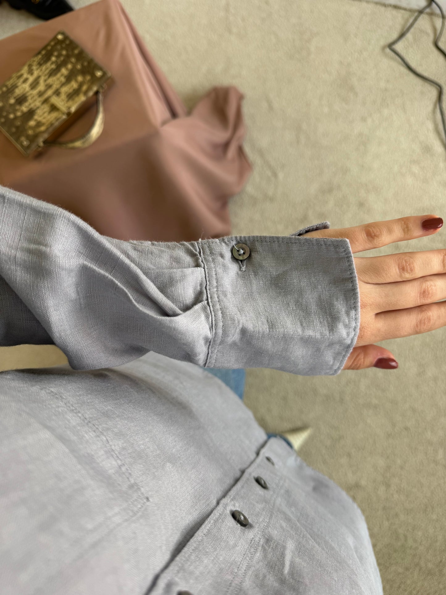 Cămașa din in MARC O’POLO cu fit oversized 
(Mărimea M/L)