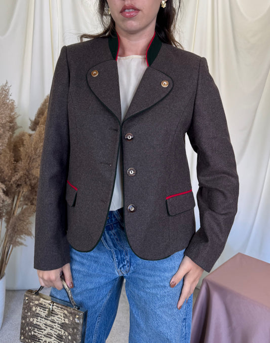 Sacou vintage tip jachetă din 80% lana și cașmir ( mărimea 38/M )
