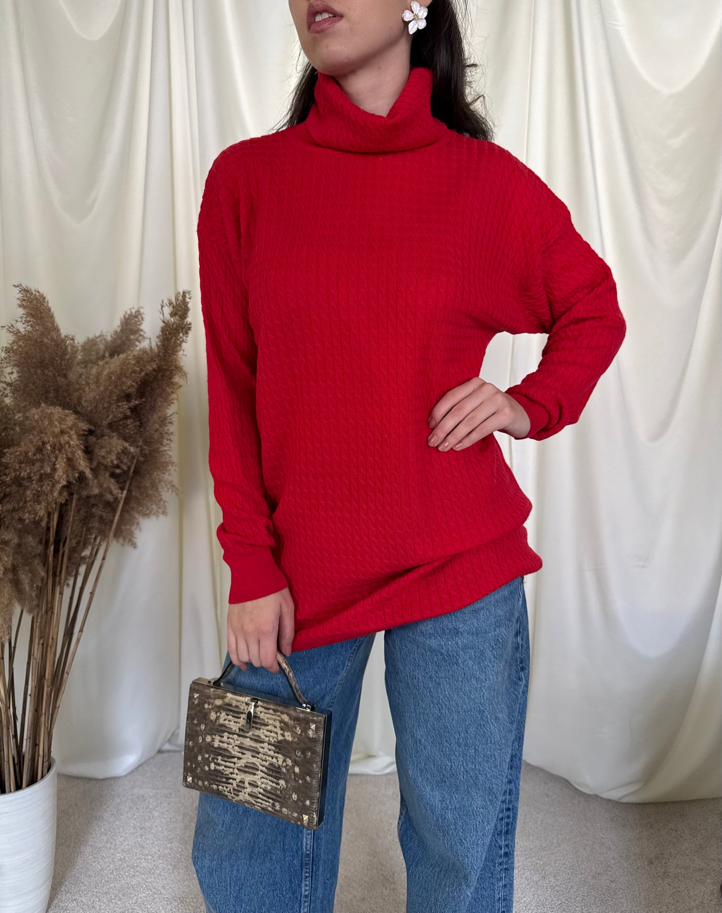 Pulover vintage lână pură ( mărimea S-M)