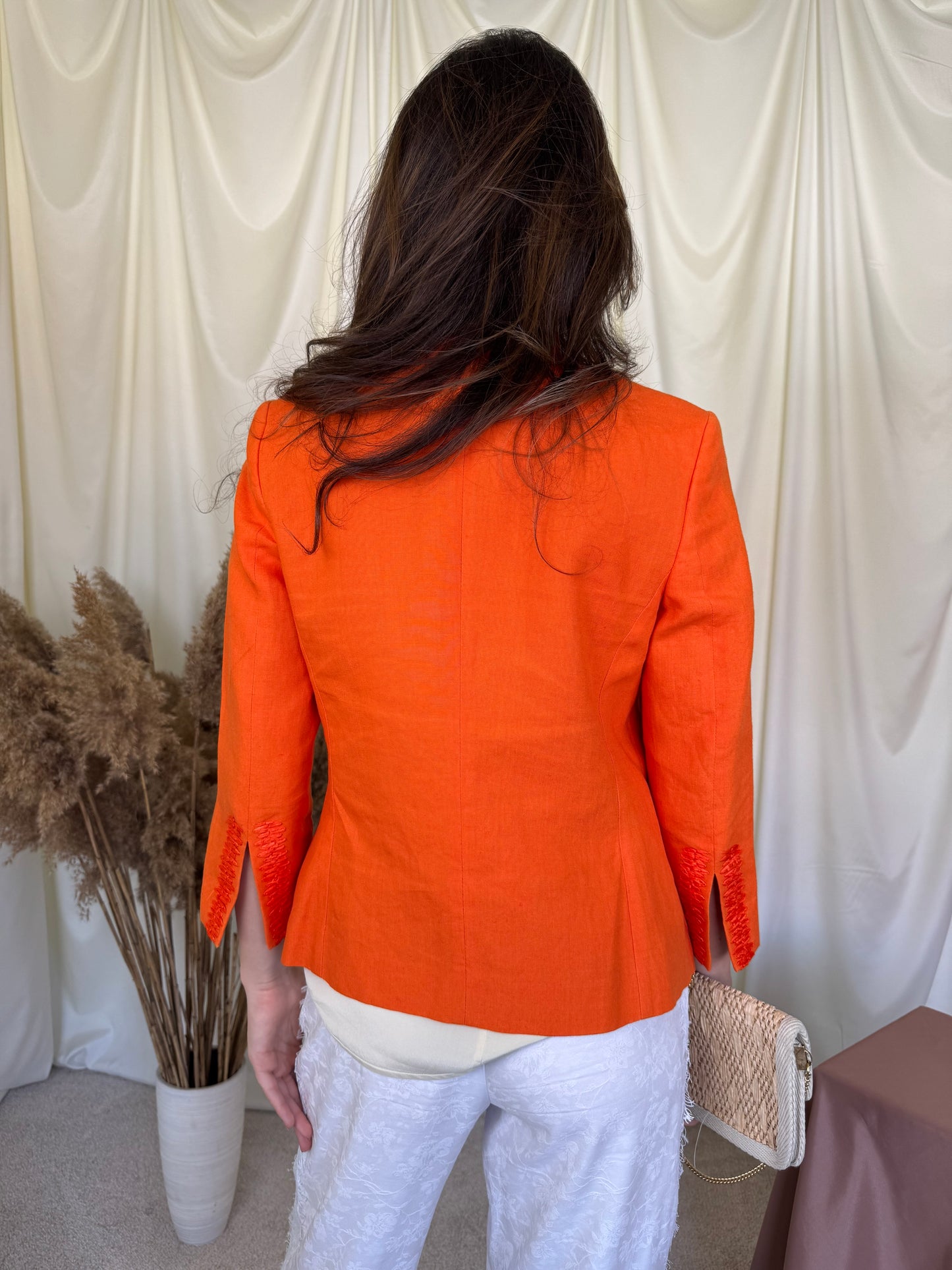 Sacou vintage Salvatore Ferragamo de vară din 100% in ( mărimea S/M)