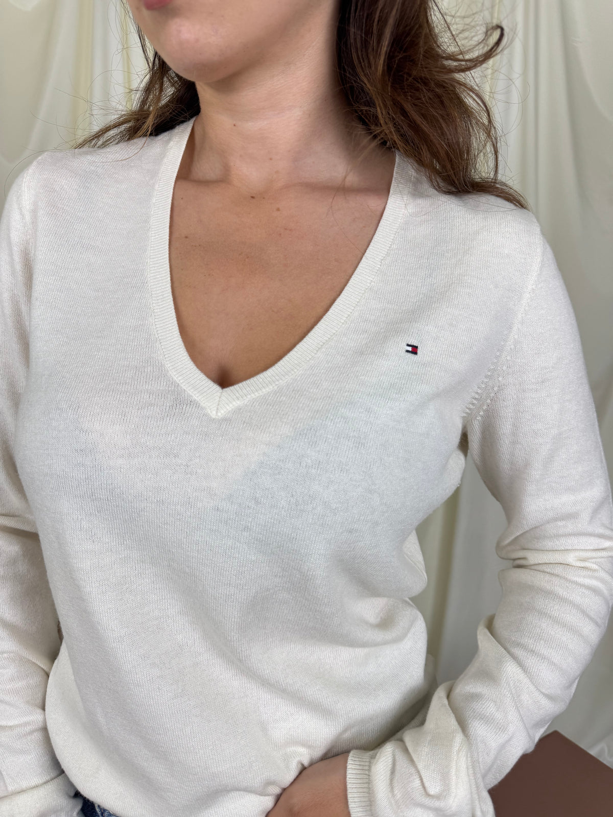 Bluză Tommy Hilfiger din lana fina ( mărimea M-M/L)