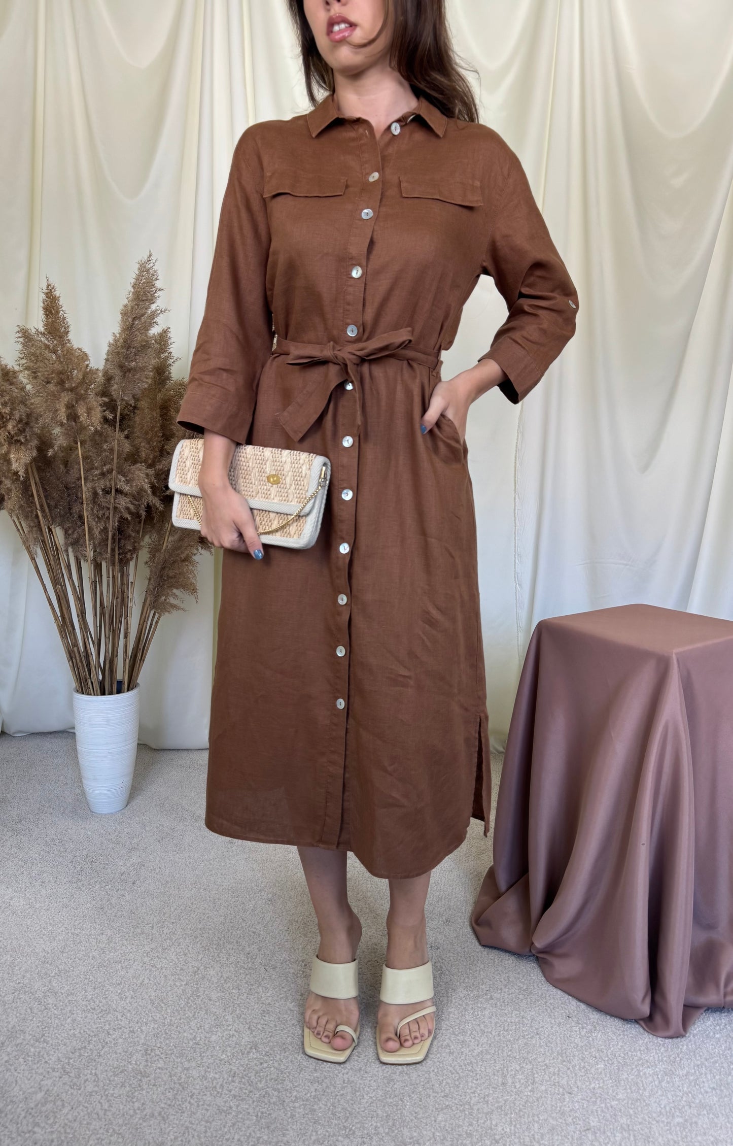 Rochie GERRY WEBER din 100% in cu cordon pentru marcarea taliei ( mărimea S/M)