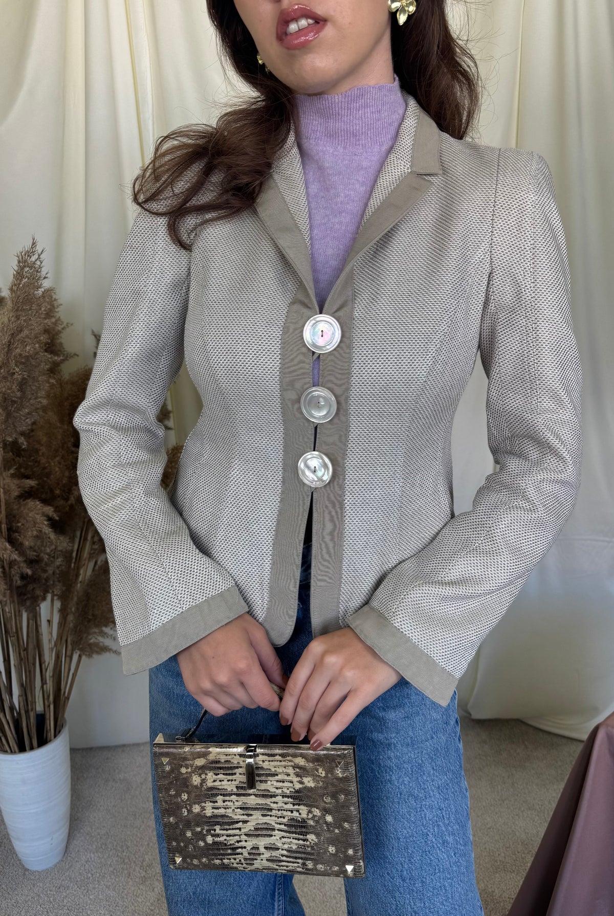 Sacou luxury Armani din bumbac, in și mătase naturală în croi superb ( mărimea S)