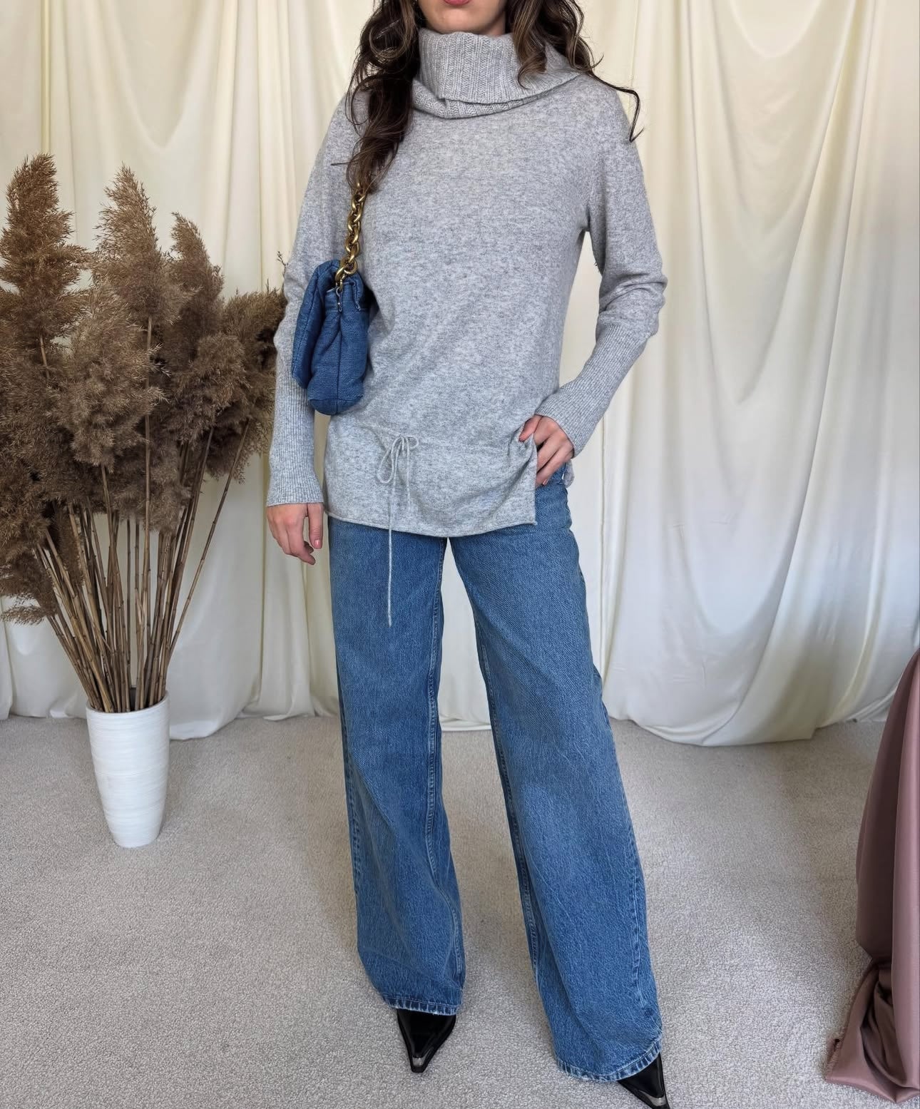 Pulover moale din lână și cașmir( mărimea S-M)