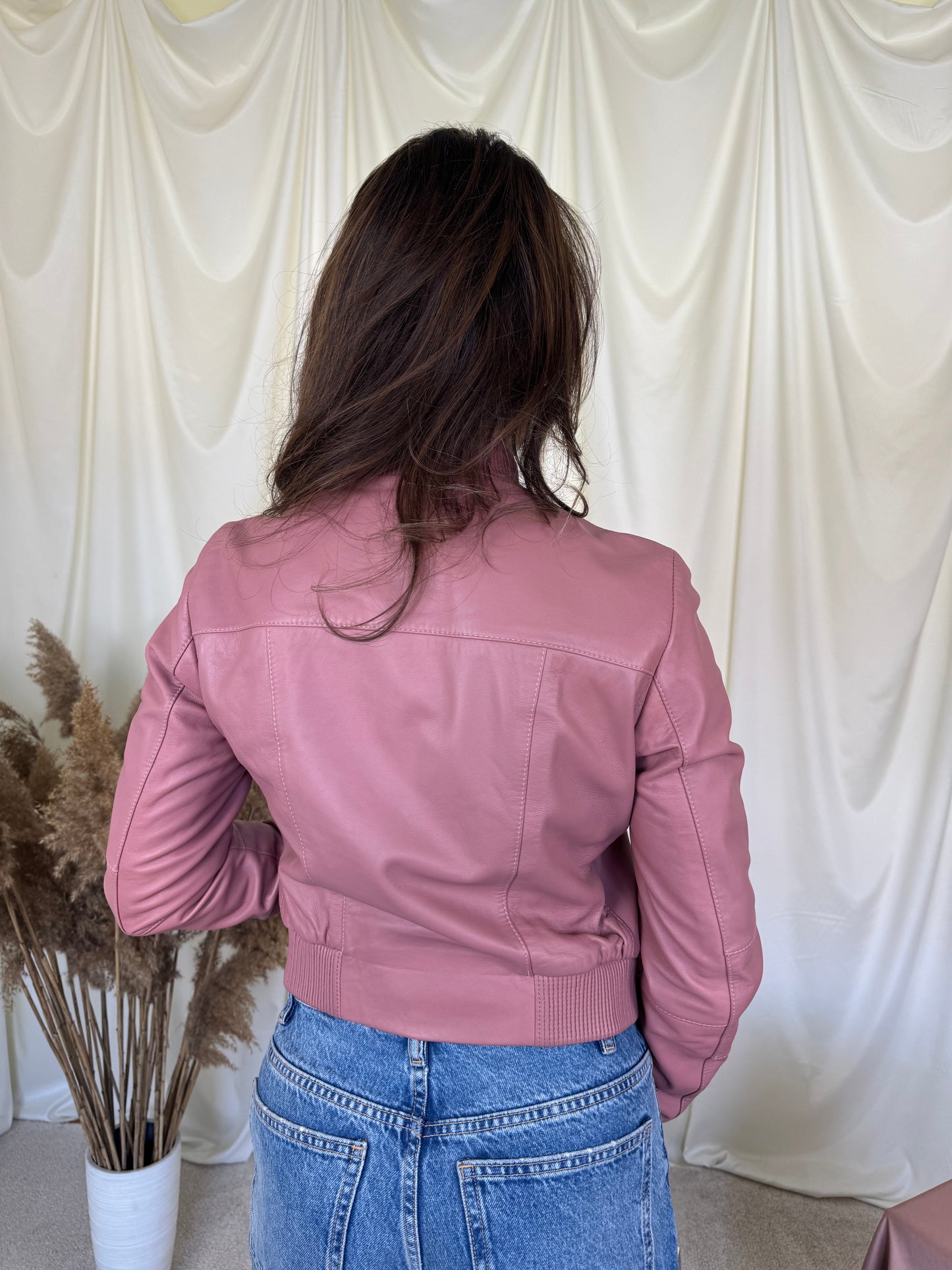 Geaca premium TWINSET din piele naturala super fină 
(Mărimea XS)