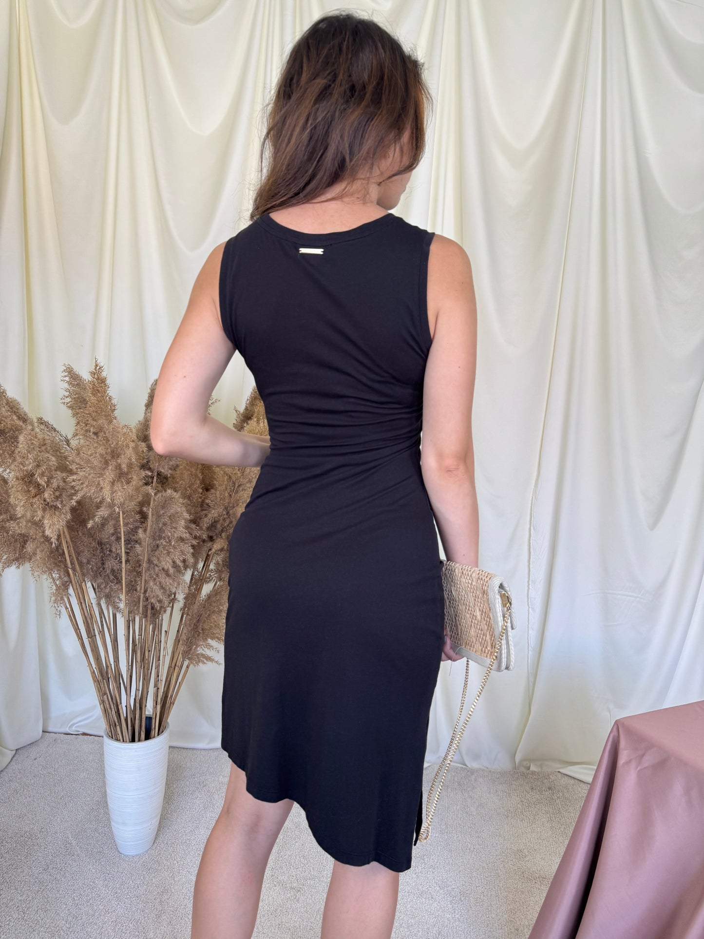 Rochie MICHAEL KORS din bumbac cu talie marcata 
(Mărimea XS)
