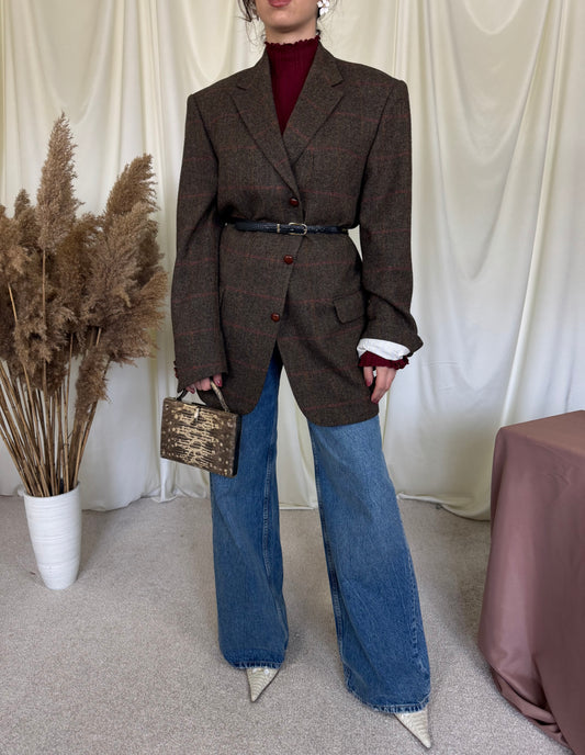 Sacou premium BURBERRY 100% lână mărimea XL