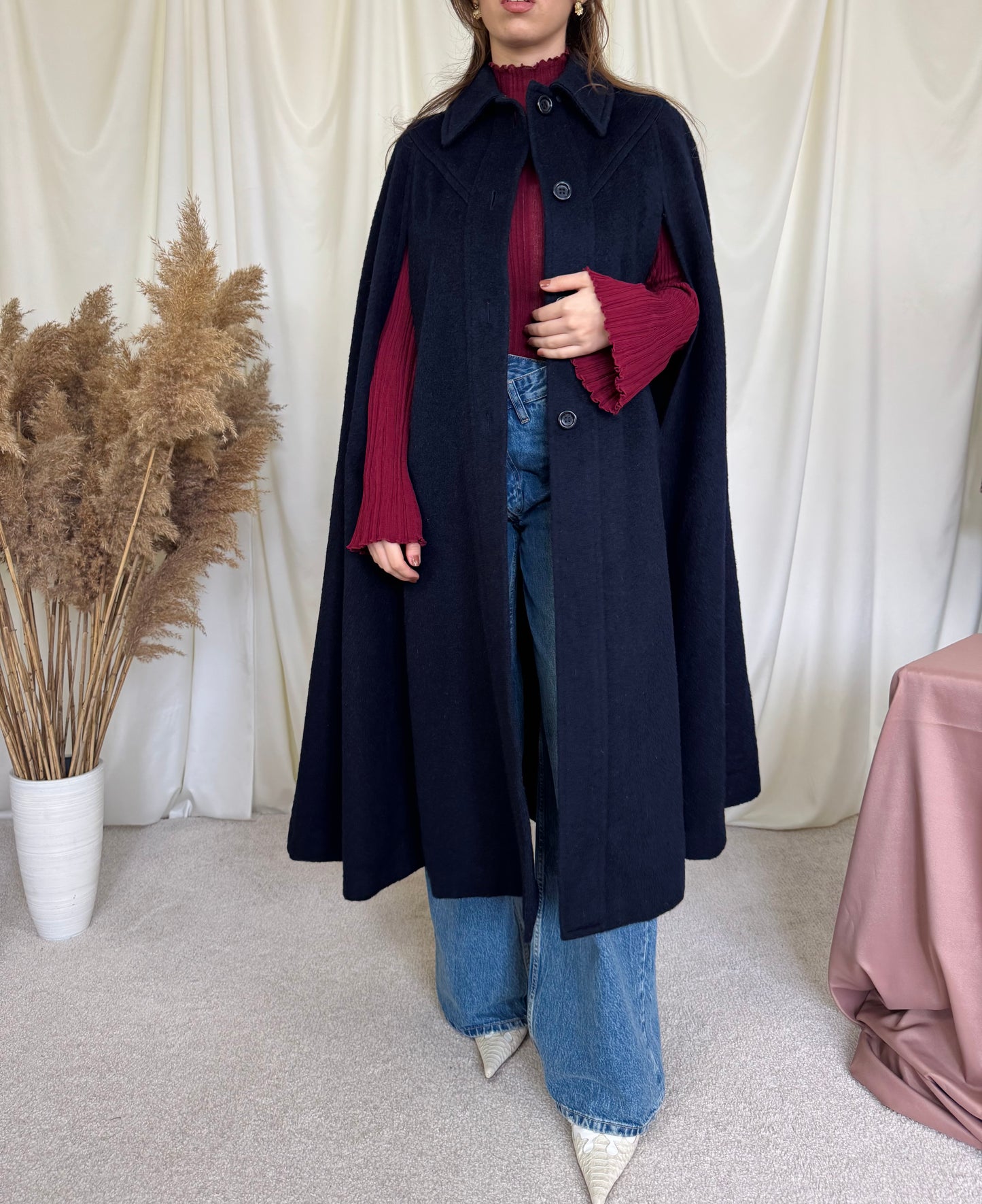 Capa vintage din stofă de lână