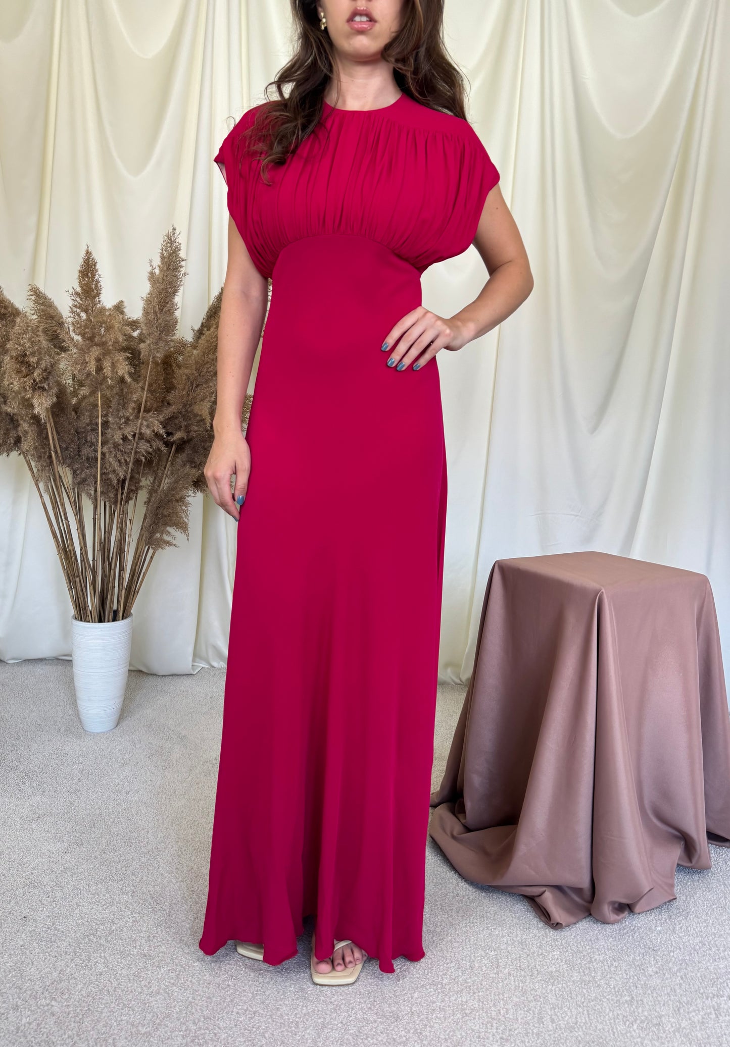Rochie premium LIVIANA CONTI de gală cu talie marcata, spate decupat( marimea S-s