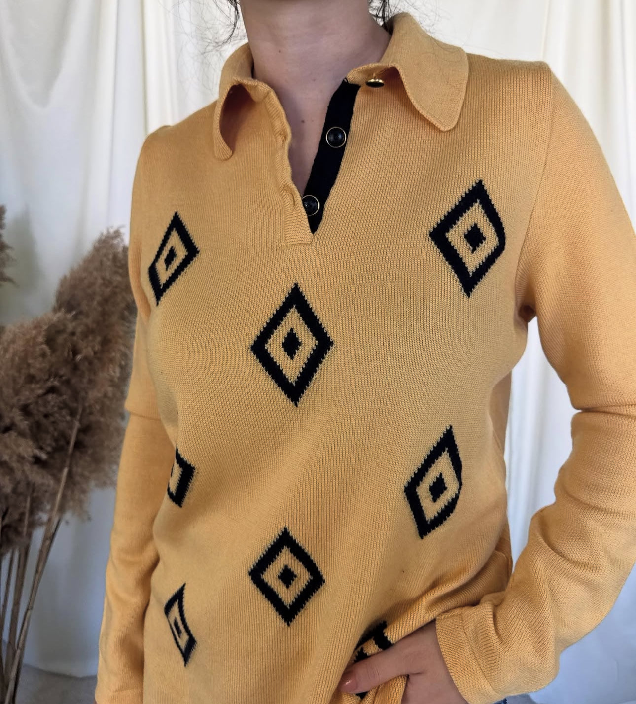 Pulover vintage din 100% lână moale( mărimea M)