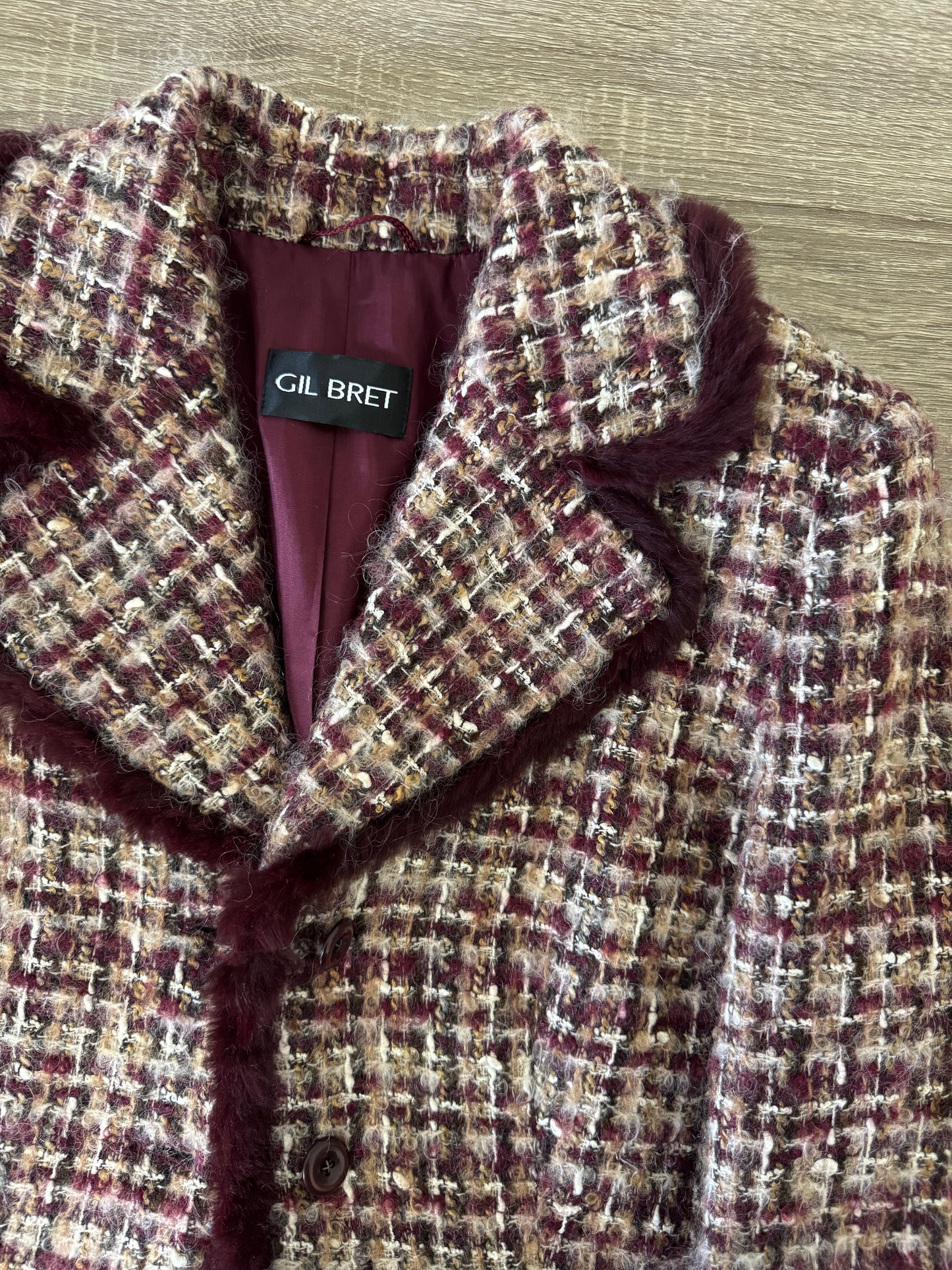 Sacou Gilbret din stofă superbă tip tweed (mărimea 36/s)