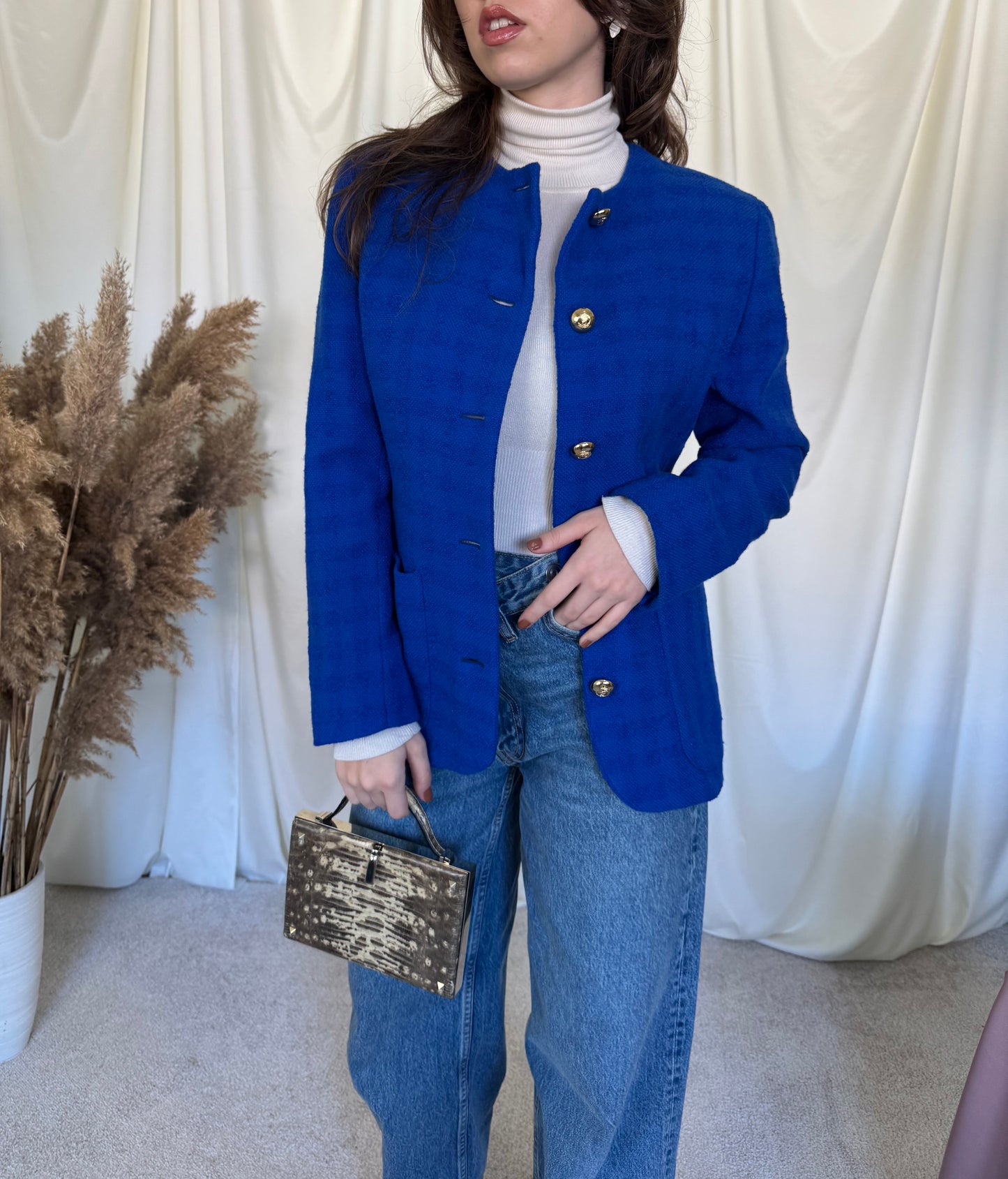 Piesa vintage VALENTINO de colecție, stofă din lână (Mărimea S)