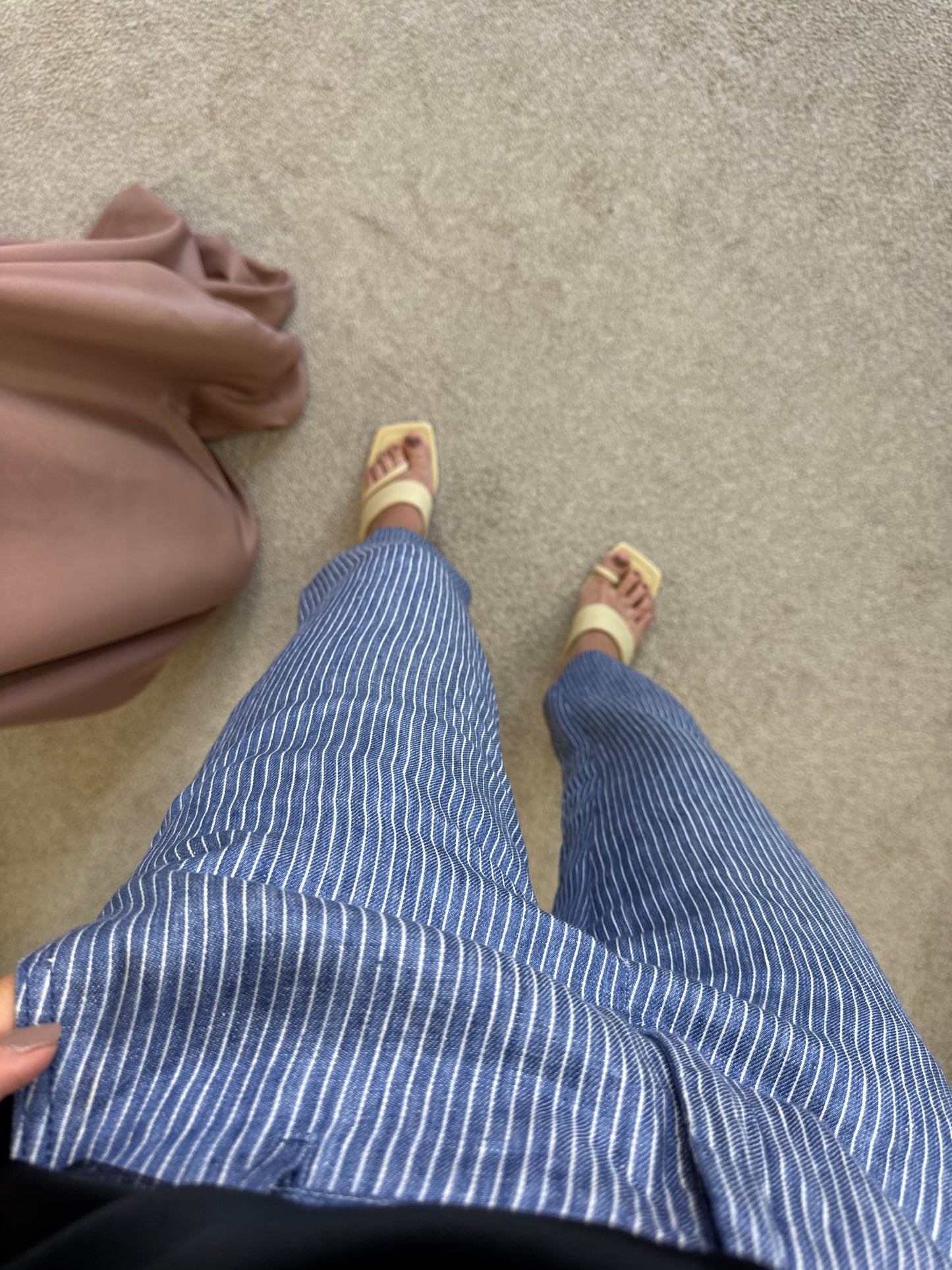 Pantalon MAX MARA din 100% in cu print 
(Mărimea S)