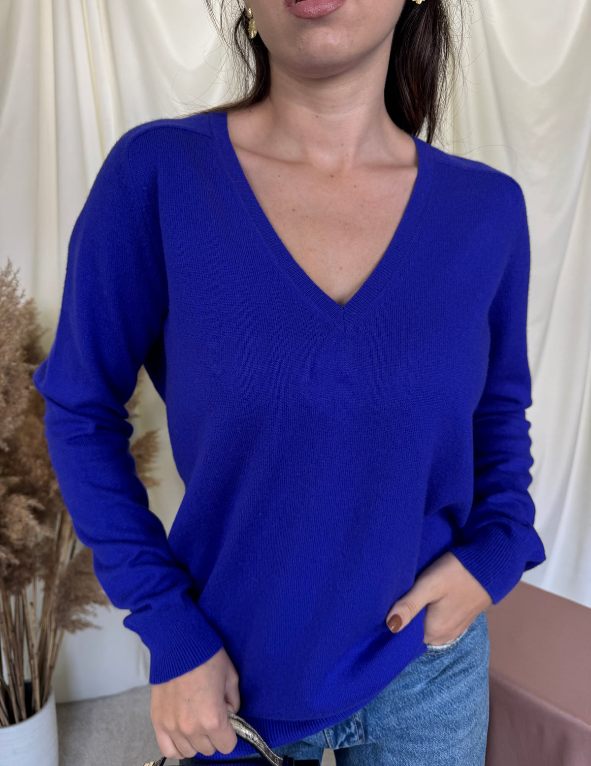 Pulover premium ERIC BOMPARD din 100% cașmir ( mărimea L)