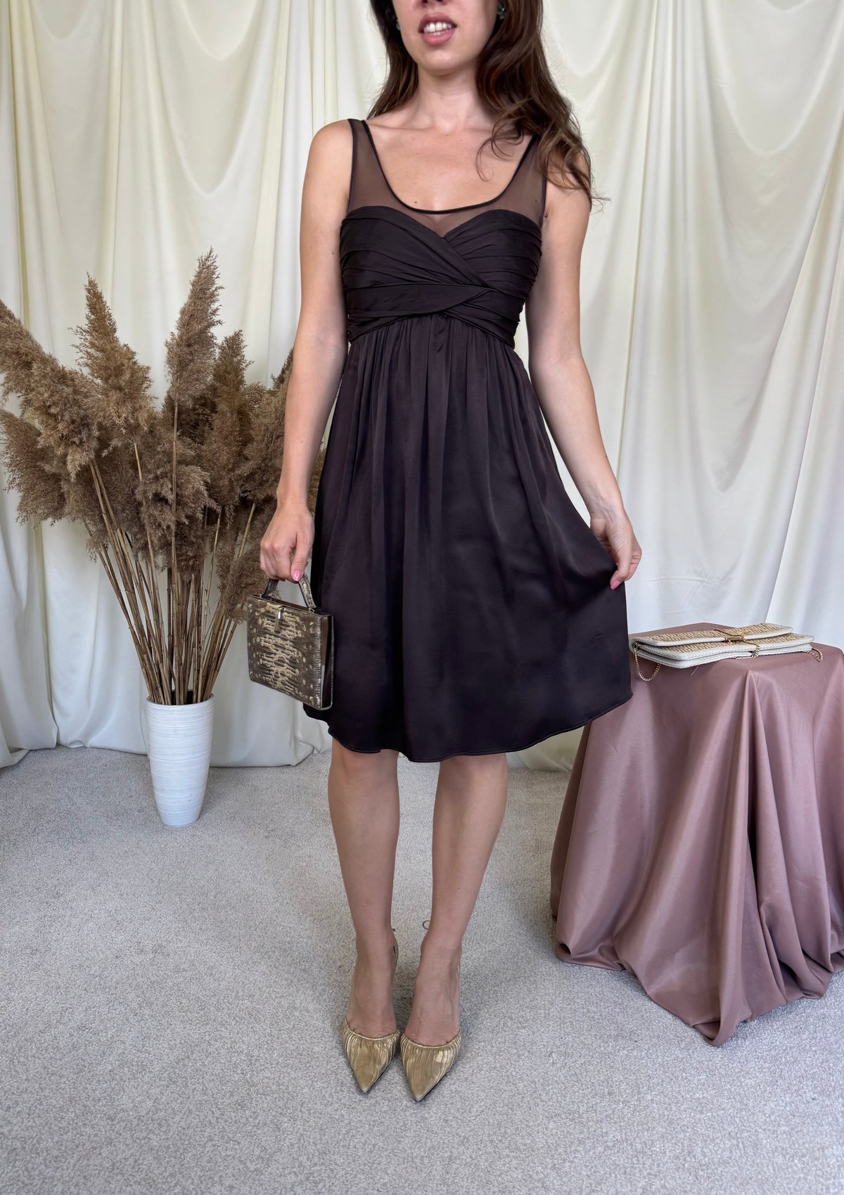 Rochie luxury BURBERRY din 100% mătase naturală extrem de finuță și calitativă ( mărimea XS)