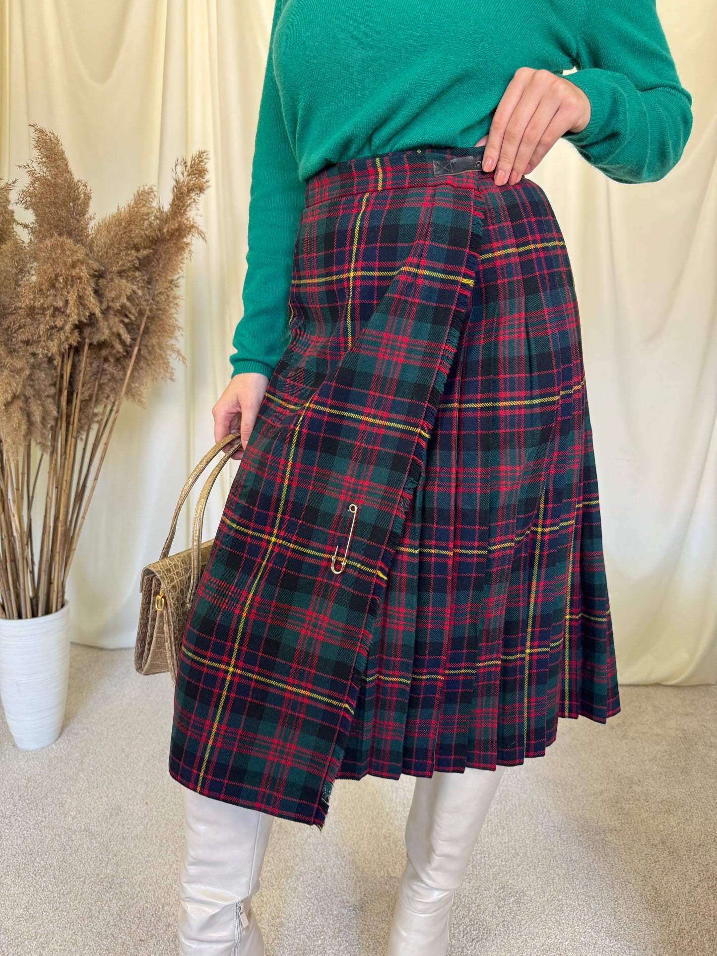 Fustă tartan din 100% Lână ( mărimea xs)