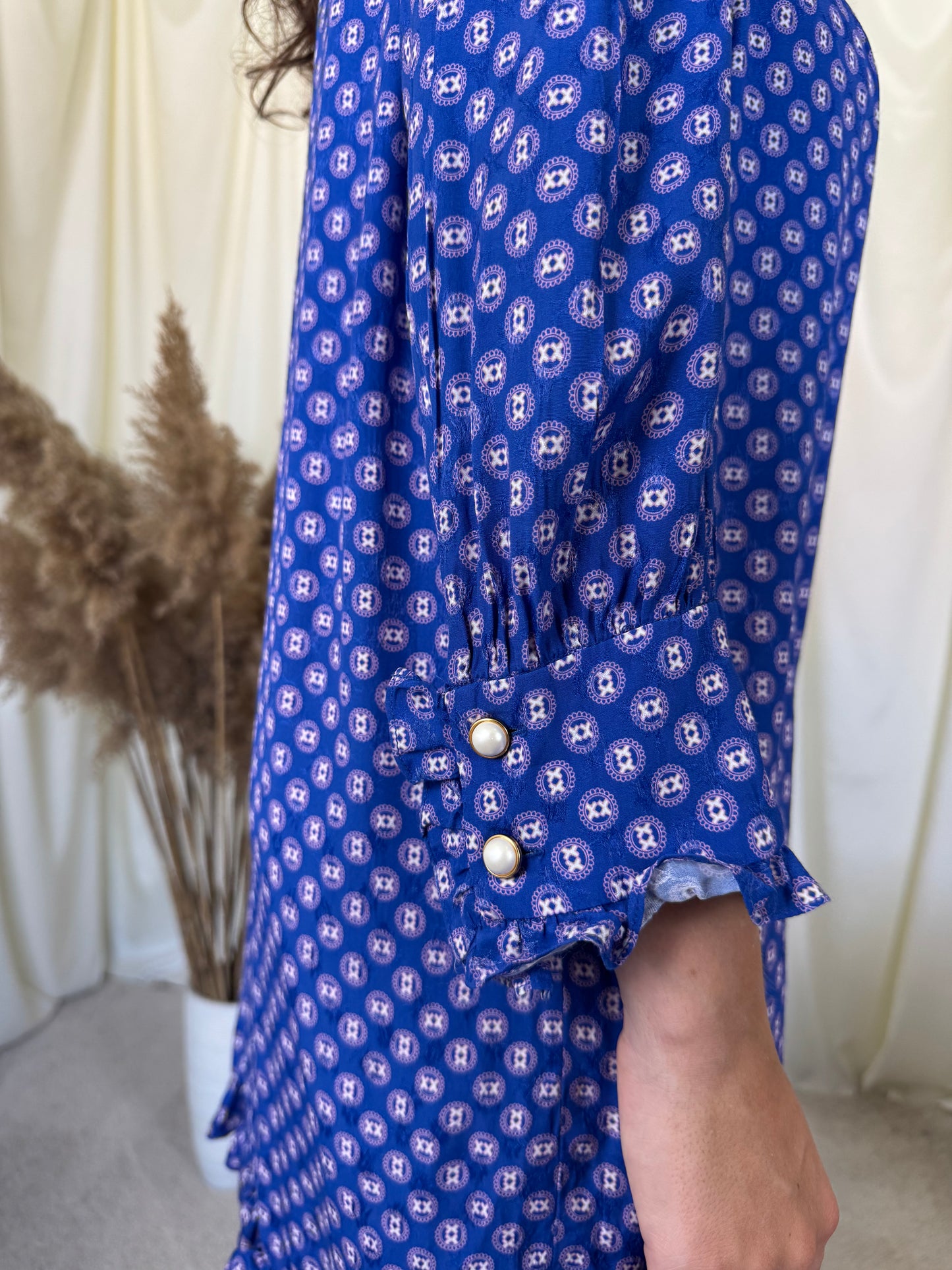 Rochie SANDRO PARIS cu detalii feminine și nasturi tip bijuterie ( mărimea S/M)