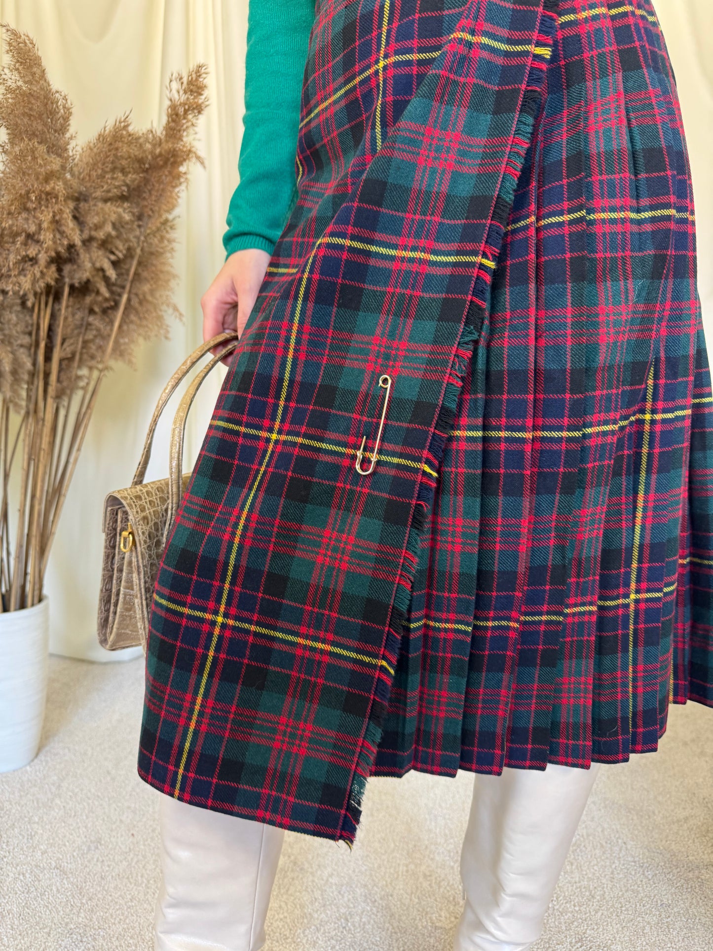 Fustă tartan din 100% Lână ( mărimea xs)