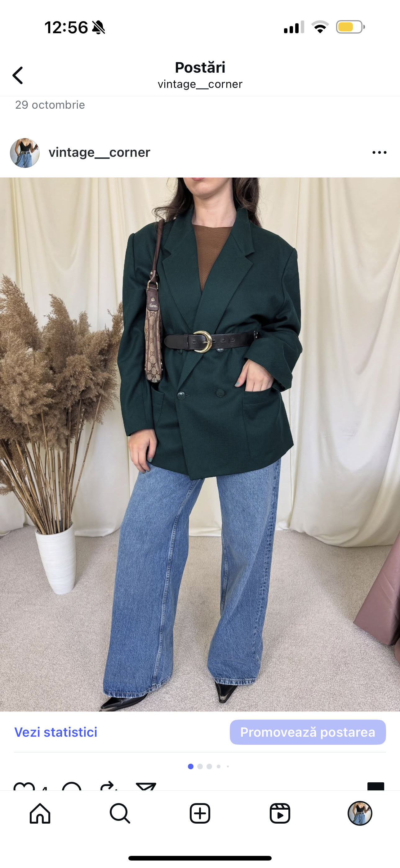 Sacou vintage oversized din lână( mărimea L-XL)