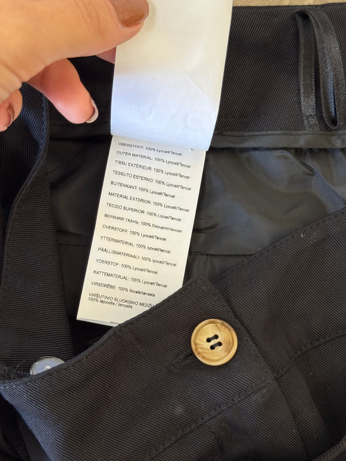 Pantalon Madeleine cu talie ajustabilă cu cordon, 100% lyocel ( mărimea M)