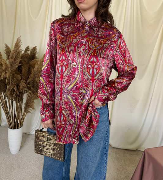 Cămașă MADELEINE din mătase naturală 
(Mărimea L)